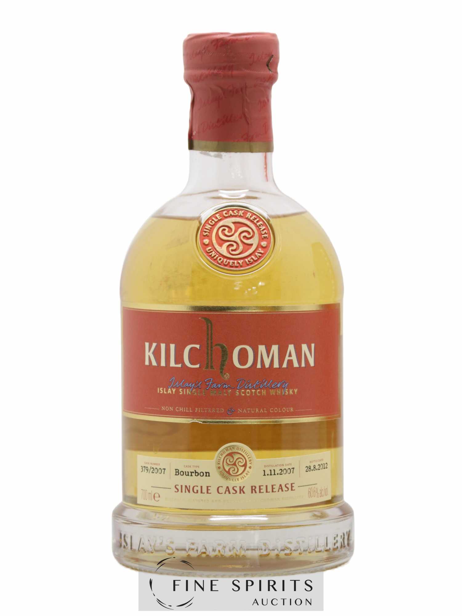 Kilchoman 2007 Of. Single Cask Release Bourbon Cask n°379-2007 - bottled 2012 - Lot de 1 bouteille - 1