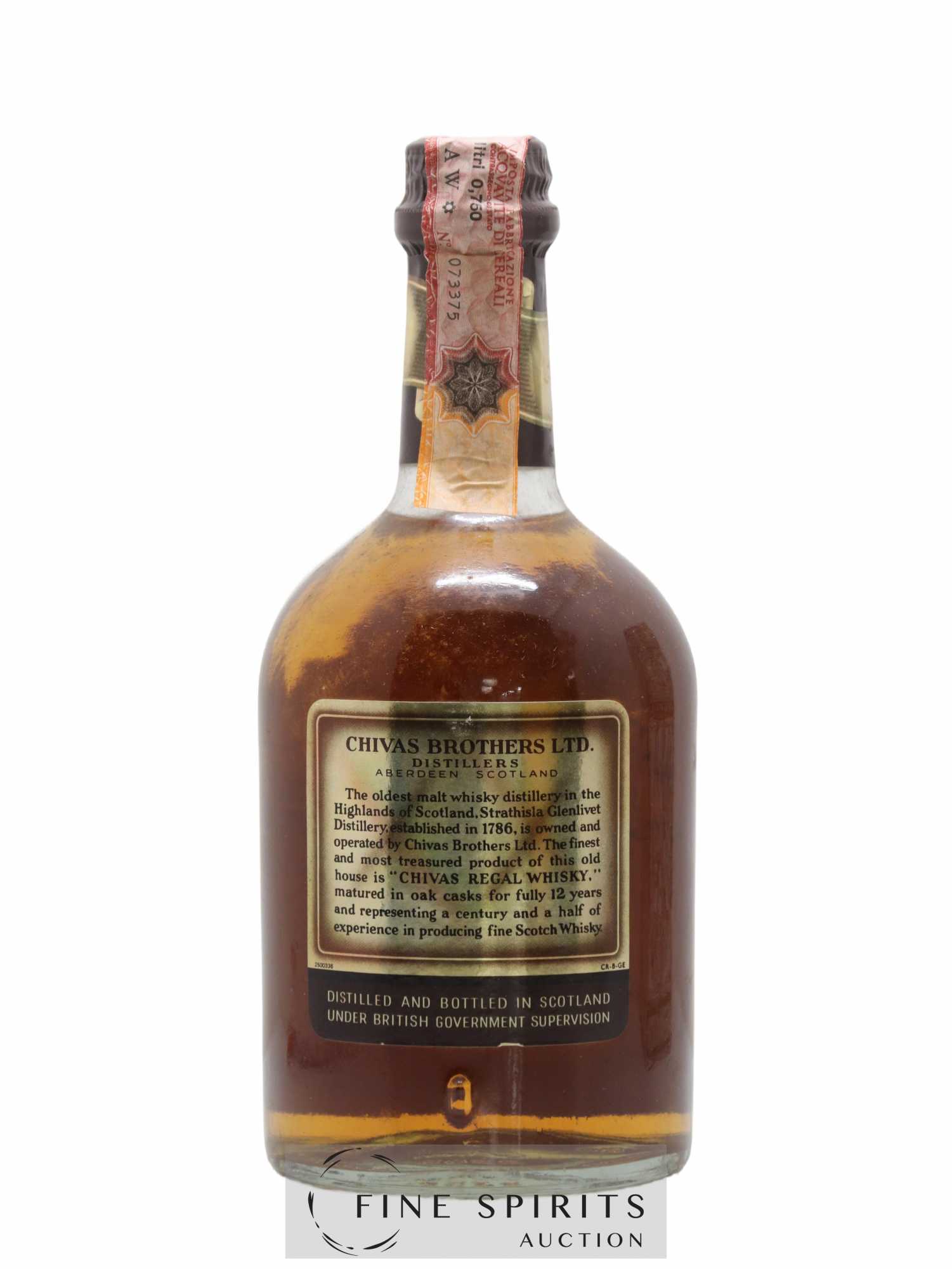 Chivas Regal 12 years Of.  (sans prix de réserve) - Lot de 1 bouteille - 2