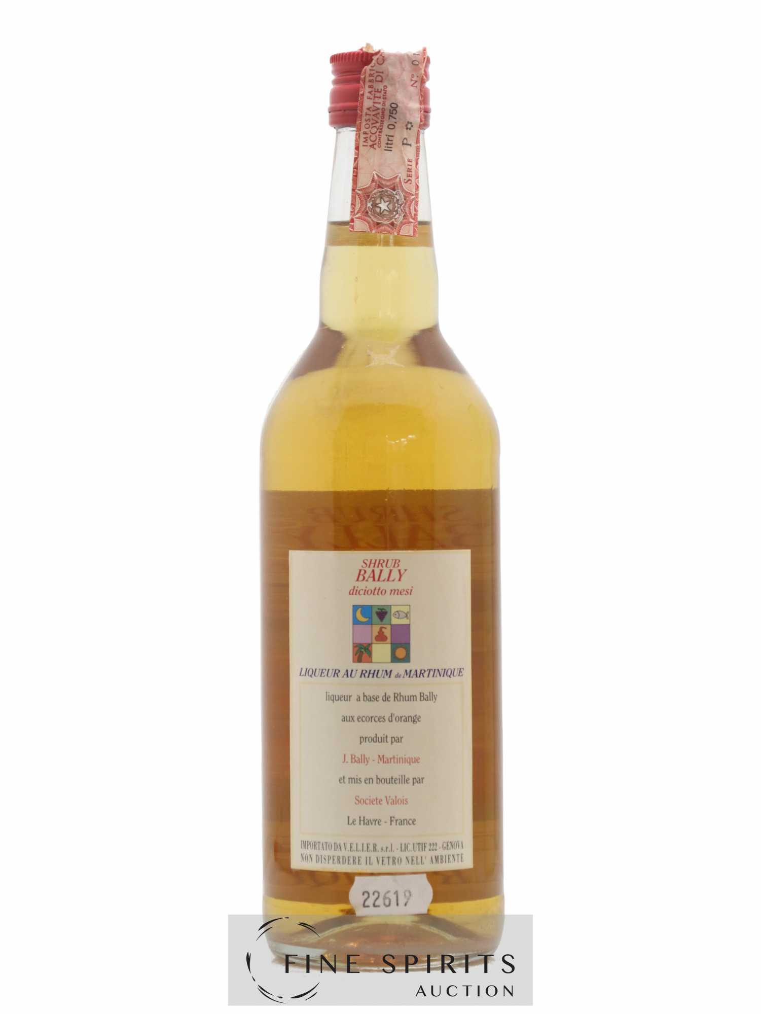 Shrub Bally Valois Diciotto Mesi Velier (sans prix de réserve) - Lot de 1 bouteille - 2
