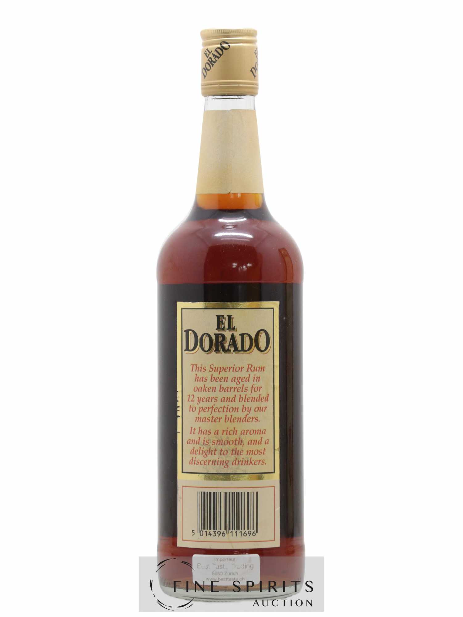El Dorado 12 years Of. Superior - Lot de 1 bouteille - 2
