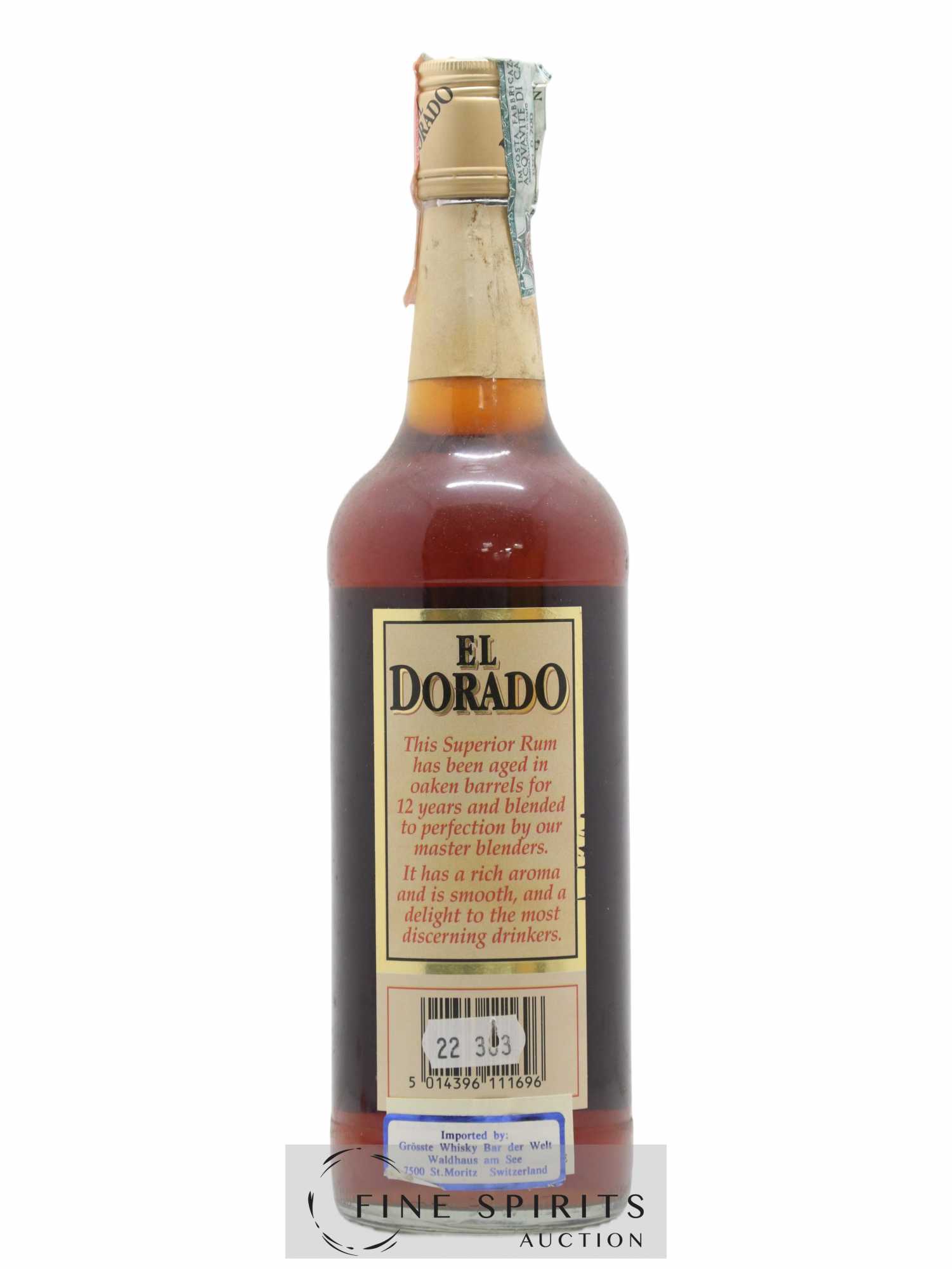 El Dorado 12 years Of. Superior - Lot de 1 bouteille - 1