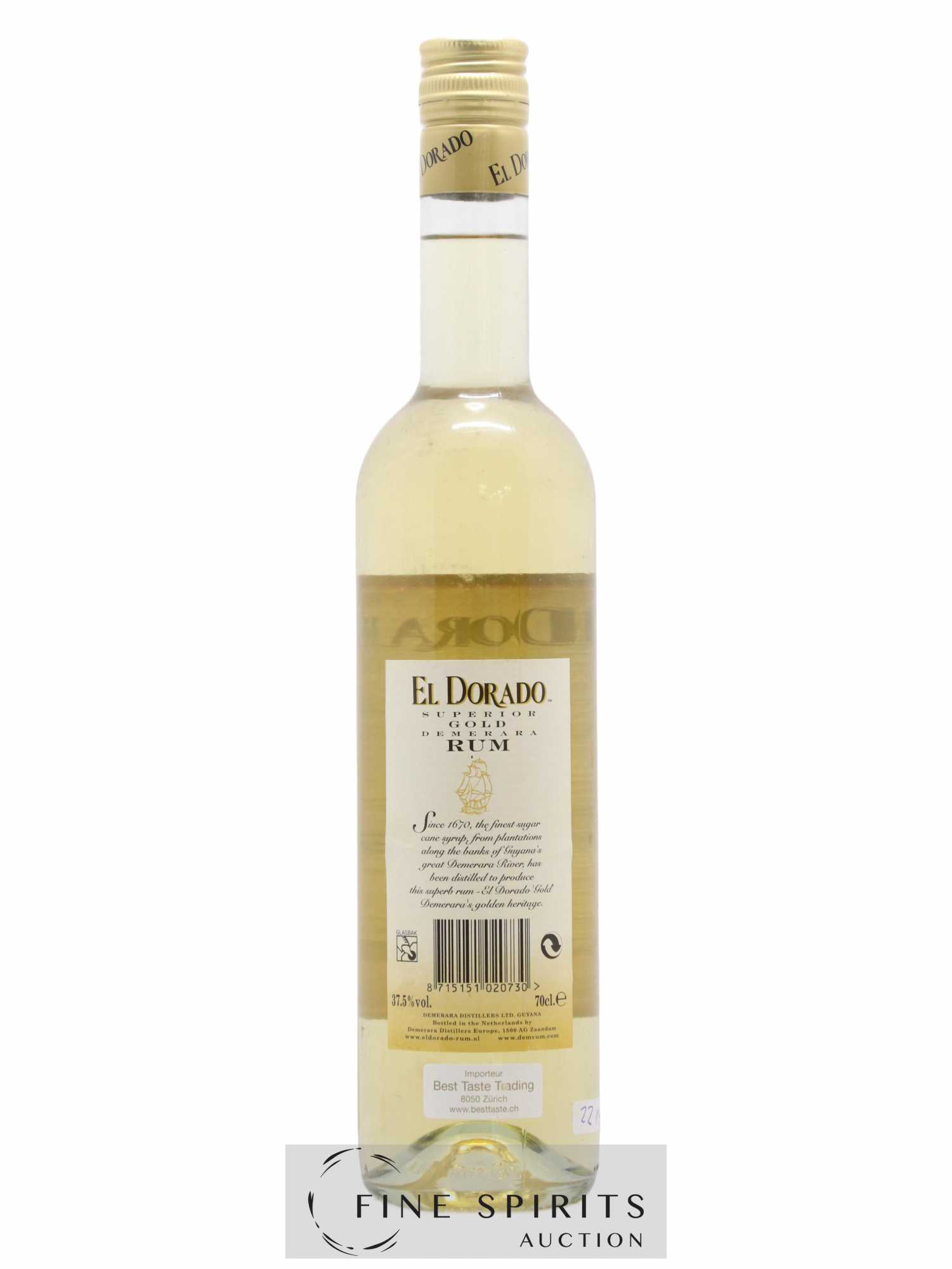 El Dorado Of. Superior Gold Demerara (sans prix de réserve) - Lot de 1 bouteille - 1
