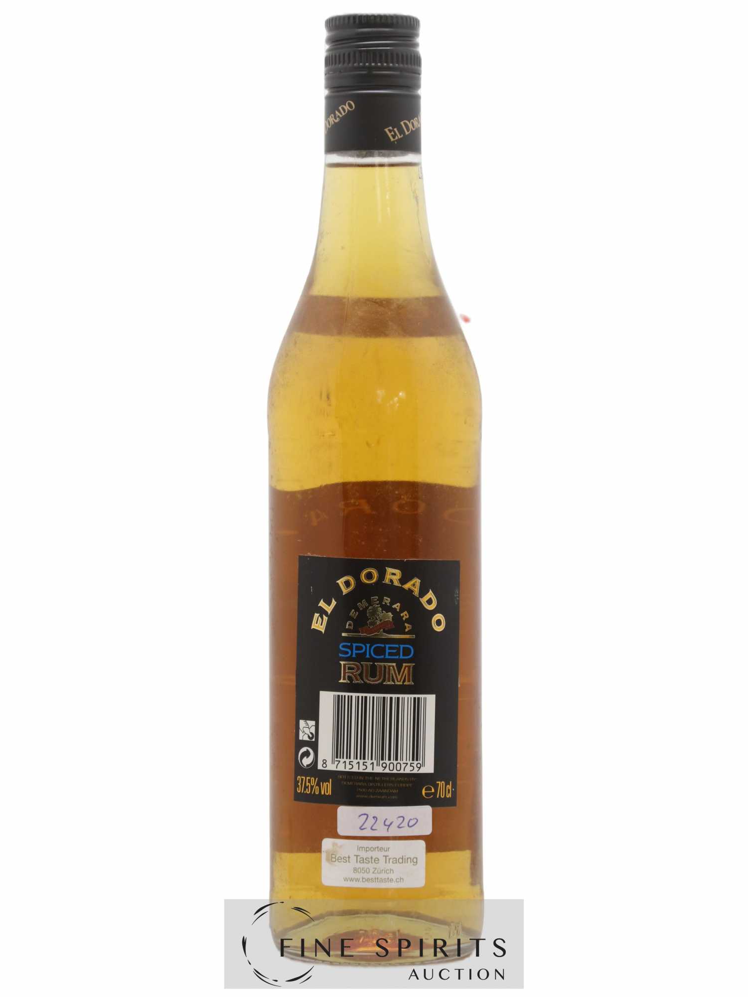 El Dorado Of. Demerara Spiced (no reserve) - Lot of 1 bottle - 1