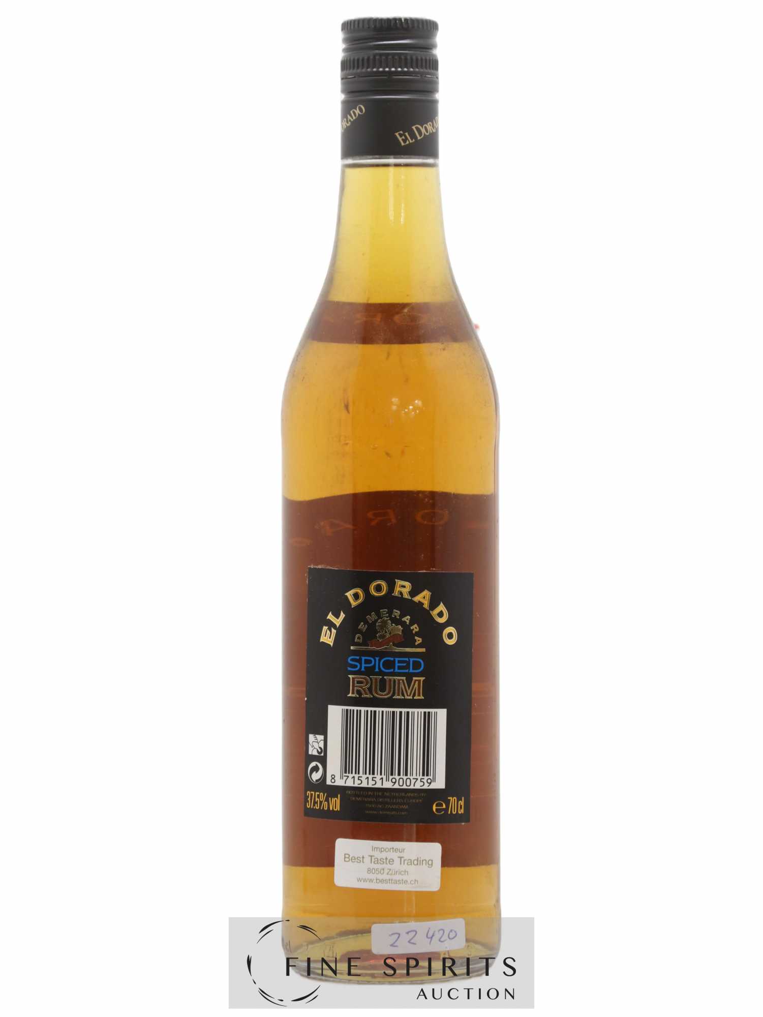 El Dorado Of. Demerara Spiced (senza prezzo di riserva) - Lotto di 1 bottiglia - 1