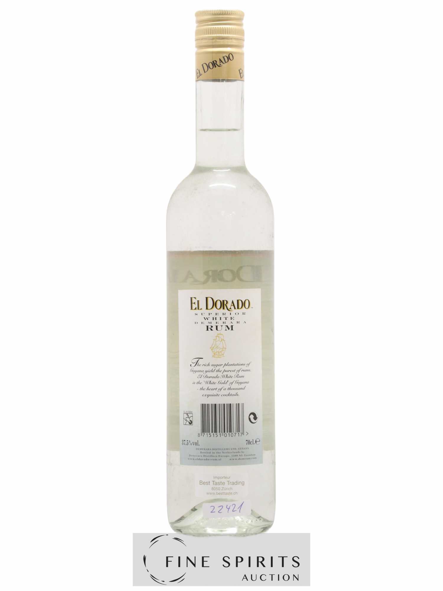 El Dorado Of. Superior White Demerara  (sans prix de réserve) - Lot de 1 bouteille - 1