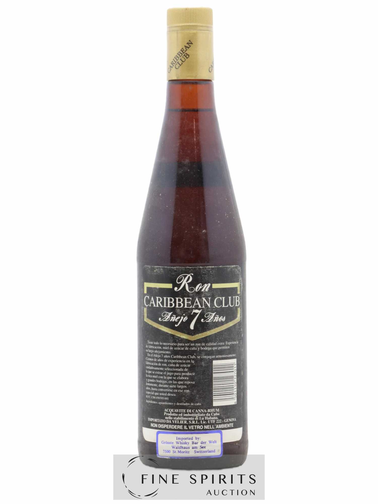 Caribbean Club 7 years Of. Velier Import  (senza prezzo di riserva) - Lotto di 1 bottiglia - 1