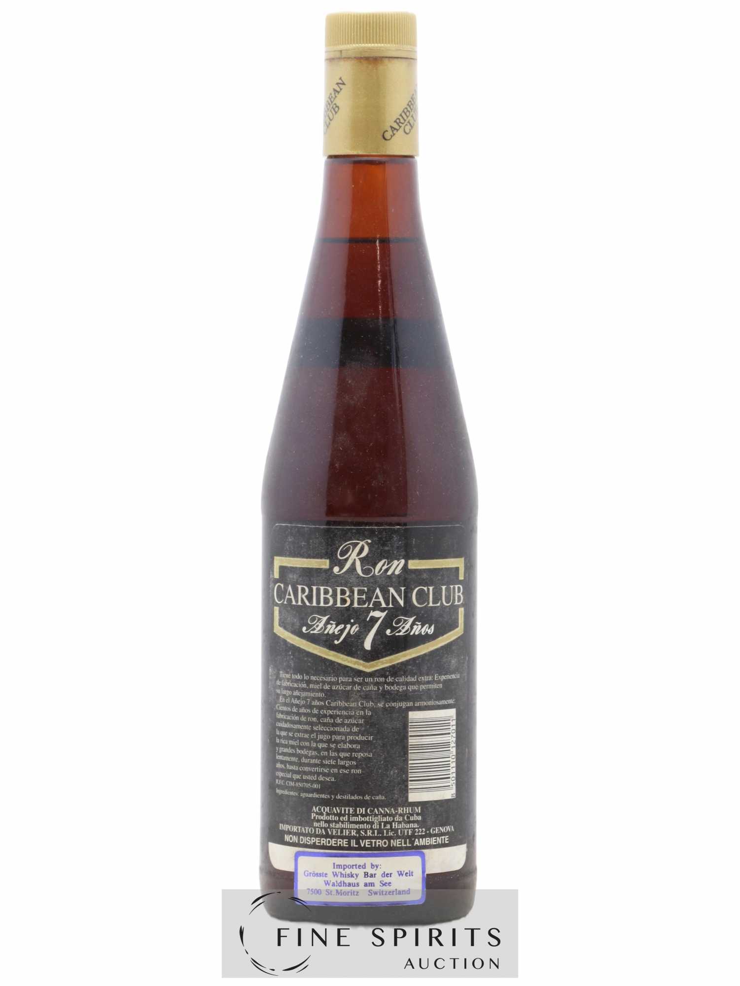 Caribbean Club 7 years Of. Velier Import (sans prix de réserve) - Lot de 1 bouteille - 1