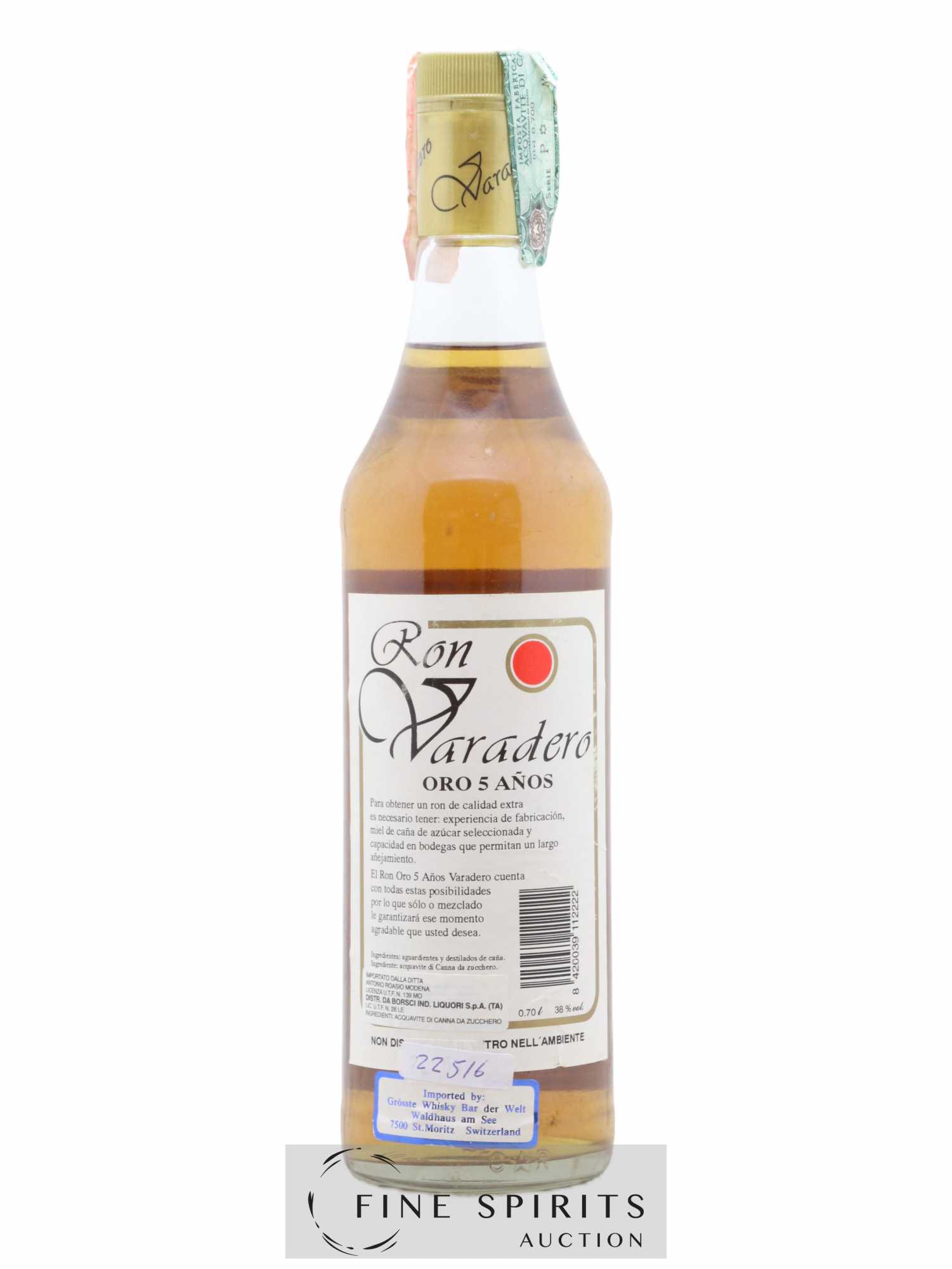 Varadero 5 years Of. Oro  (sans prix de réserve) - Lot de 1 bouteille - 1