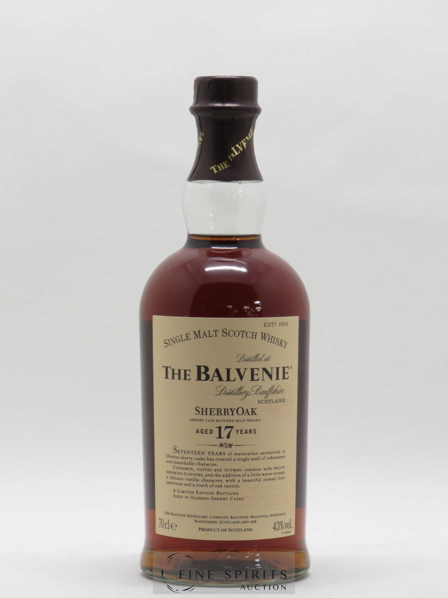 Balvenie (The) 17 years Of. Sherry Oak First Release 2007 Limited Edition - Posten von 1 Flasche - 1
