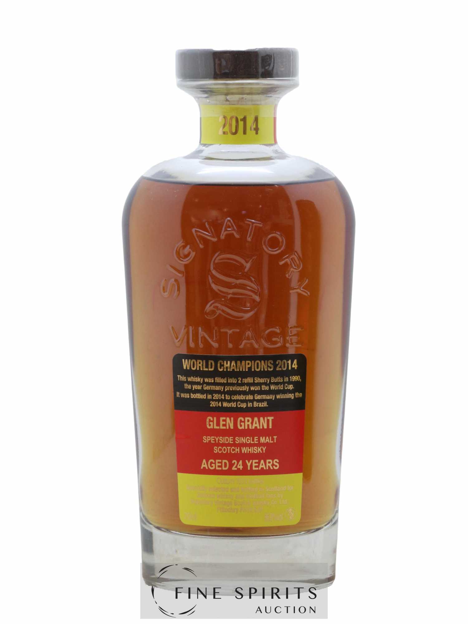 Glen Grant 24 years 1990 Signatory Vintage World Champions 2014 One of 1033 - bottled 2014 German Whisky a - Posten von 1 Flasche - 1
