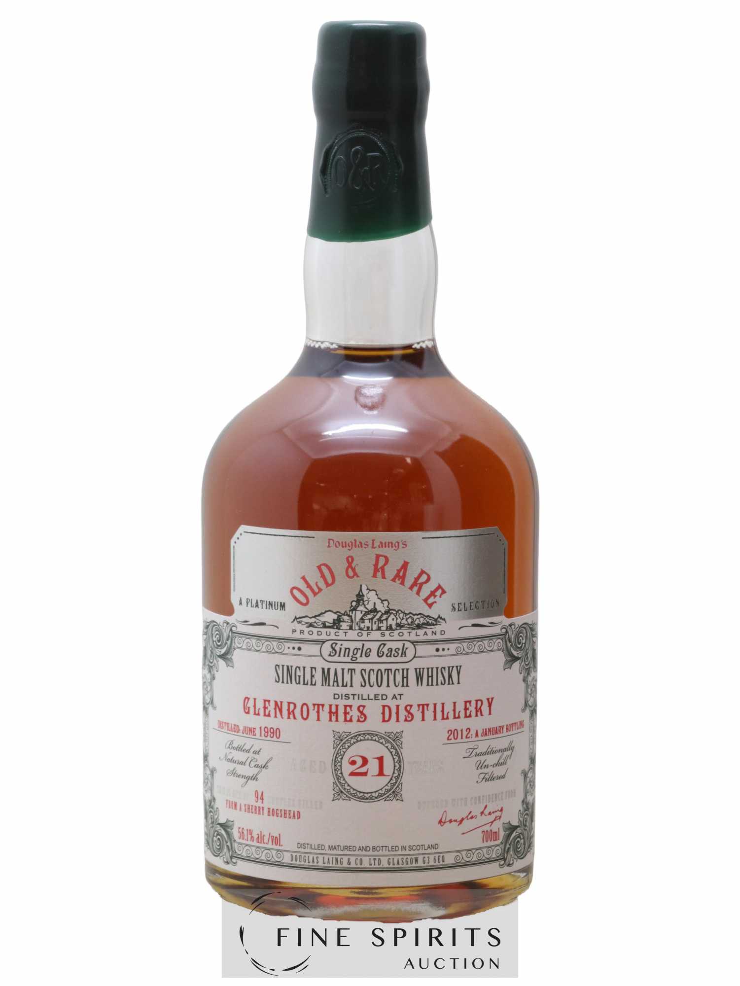 Glenrothes 21 years 1990 Douglas Laing Old & Rare bottled 2012 - Lot of 1 bottle - 2