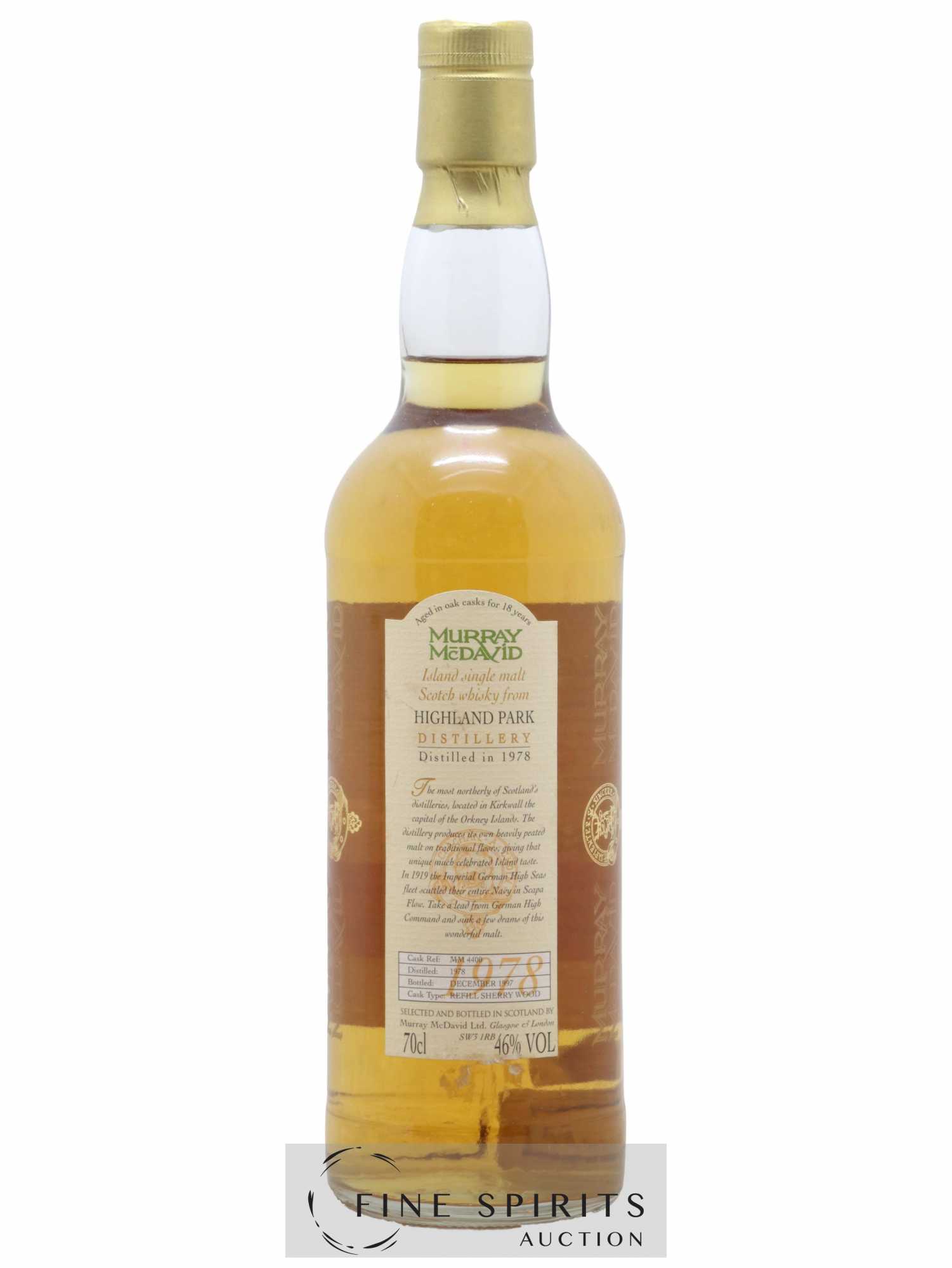 Highland Park 1978 Murray Mc David Cask Ref MM4400 - bottled 1997 - Lot de 1 bouteille - 0