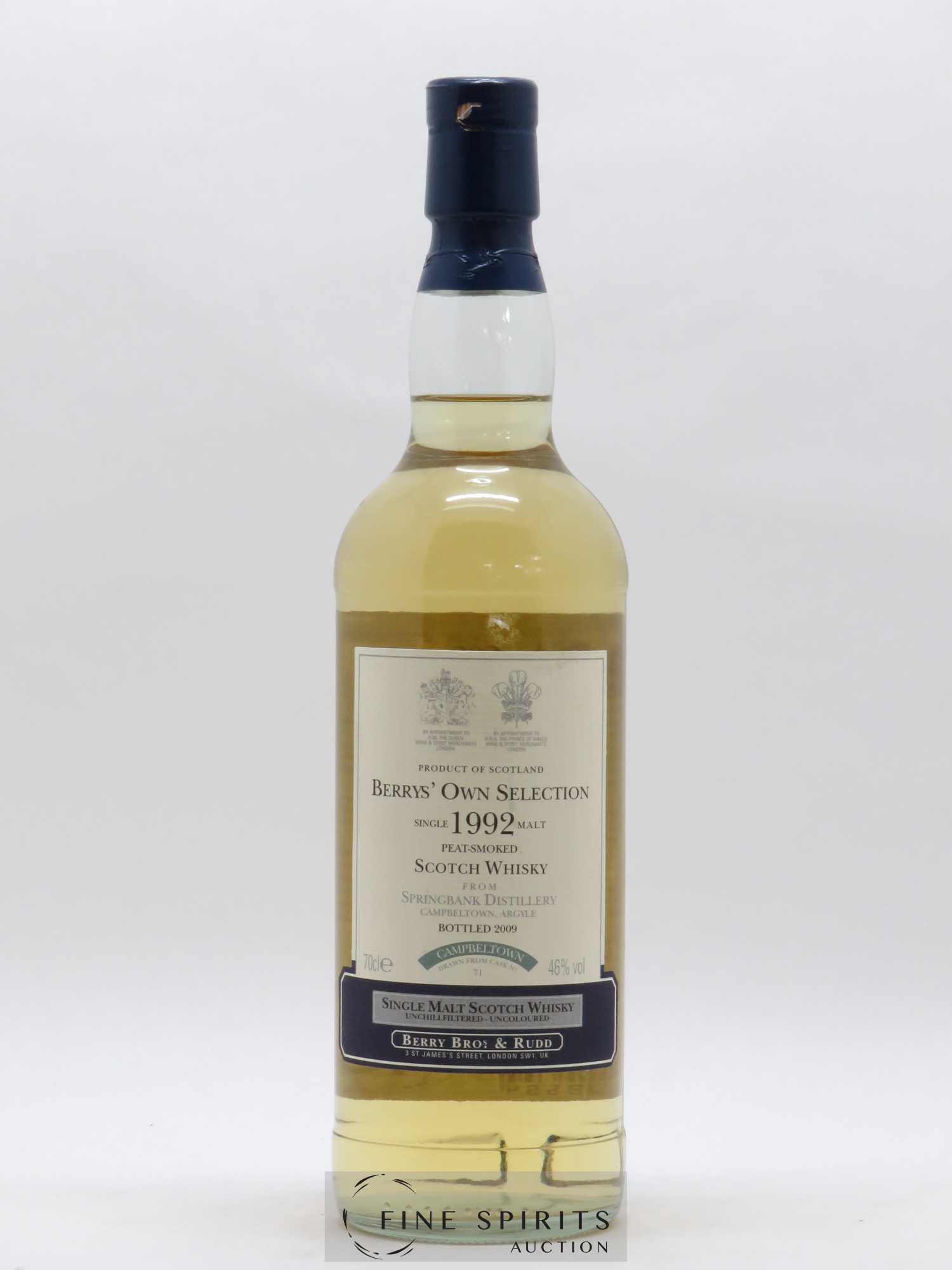 Springbank 16 years 1992 Berry Bros & Rudd Peated - Lot de 1 bouteille - 0
