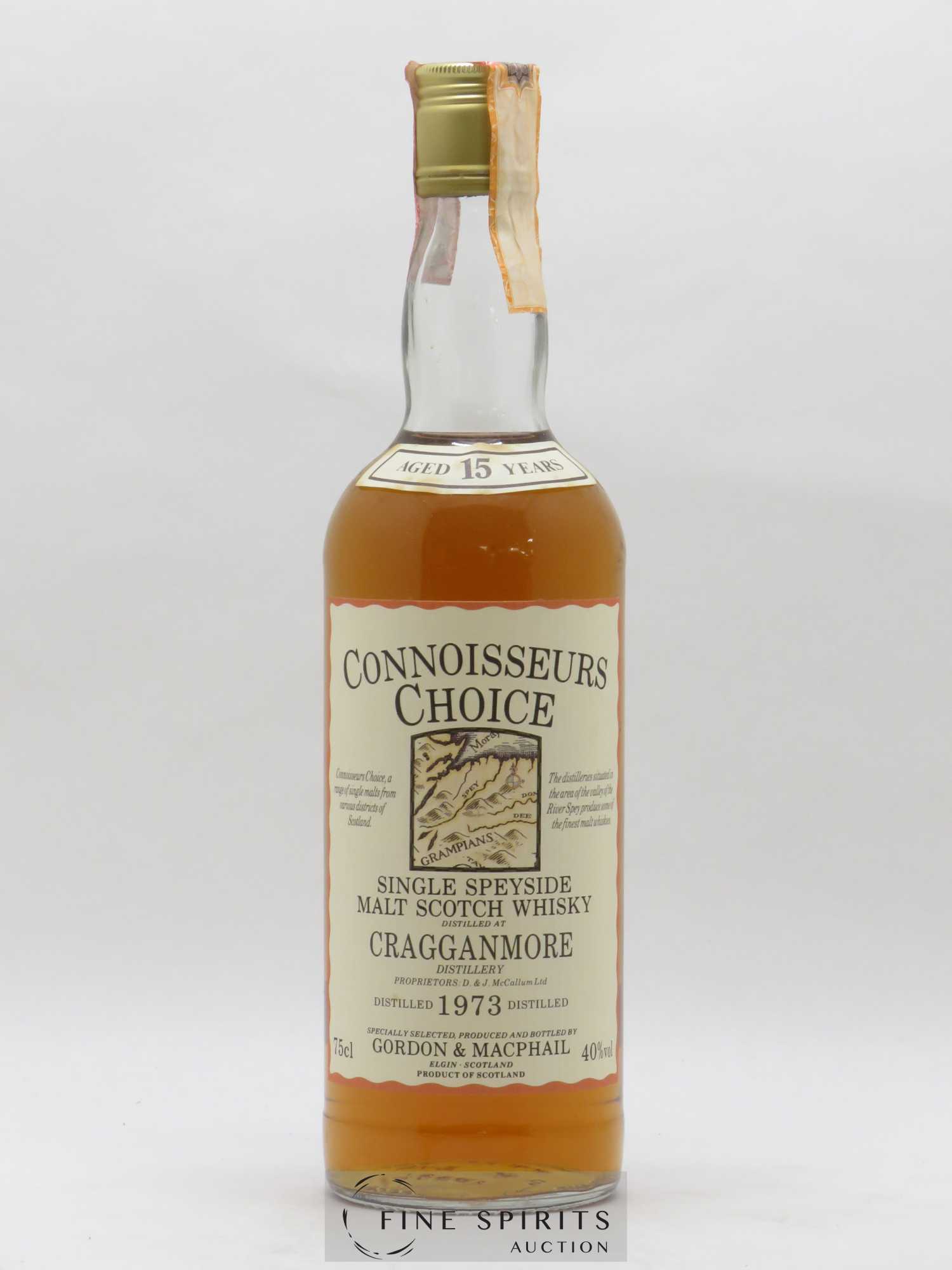 Cragganmore 15 years 1973 Gordon & MacPhail Old Map Label Connoisseurs Choice - Lot de 1 bouteille - 1
