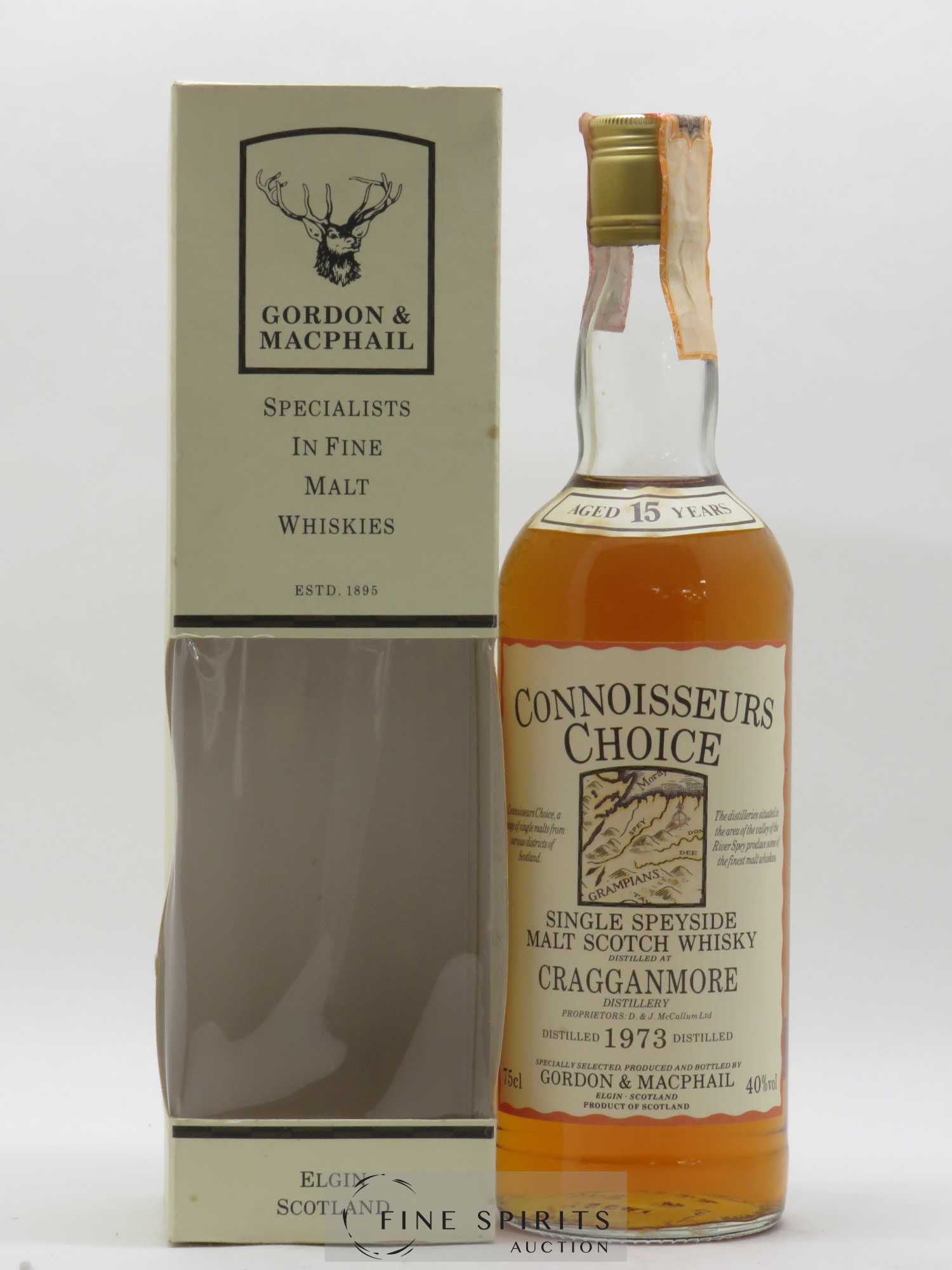 Cragganmore 15 years 1973 Gordon & MacPhail Old Map Label Connoisseurs Choice - Lot de 1 bouteille - 0
