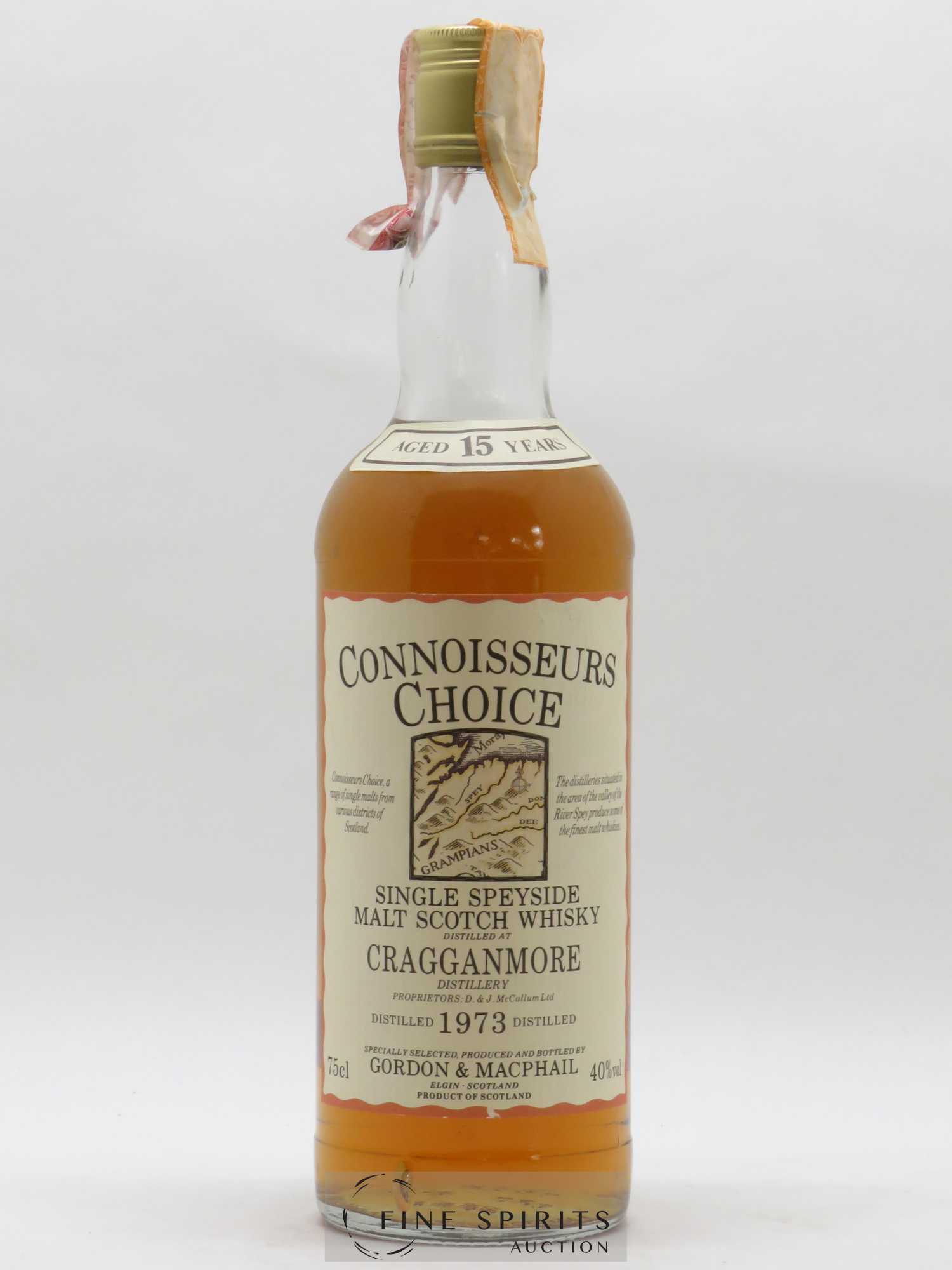 Cragganmore 15 years 1973 Gordon & MacPhail Old Map Label Connoisseurs Choice - Lot de 1 bouteille - 1