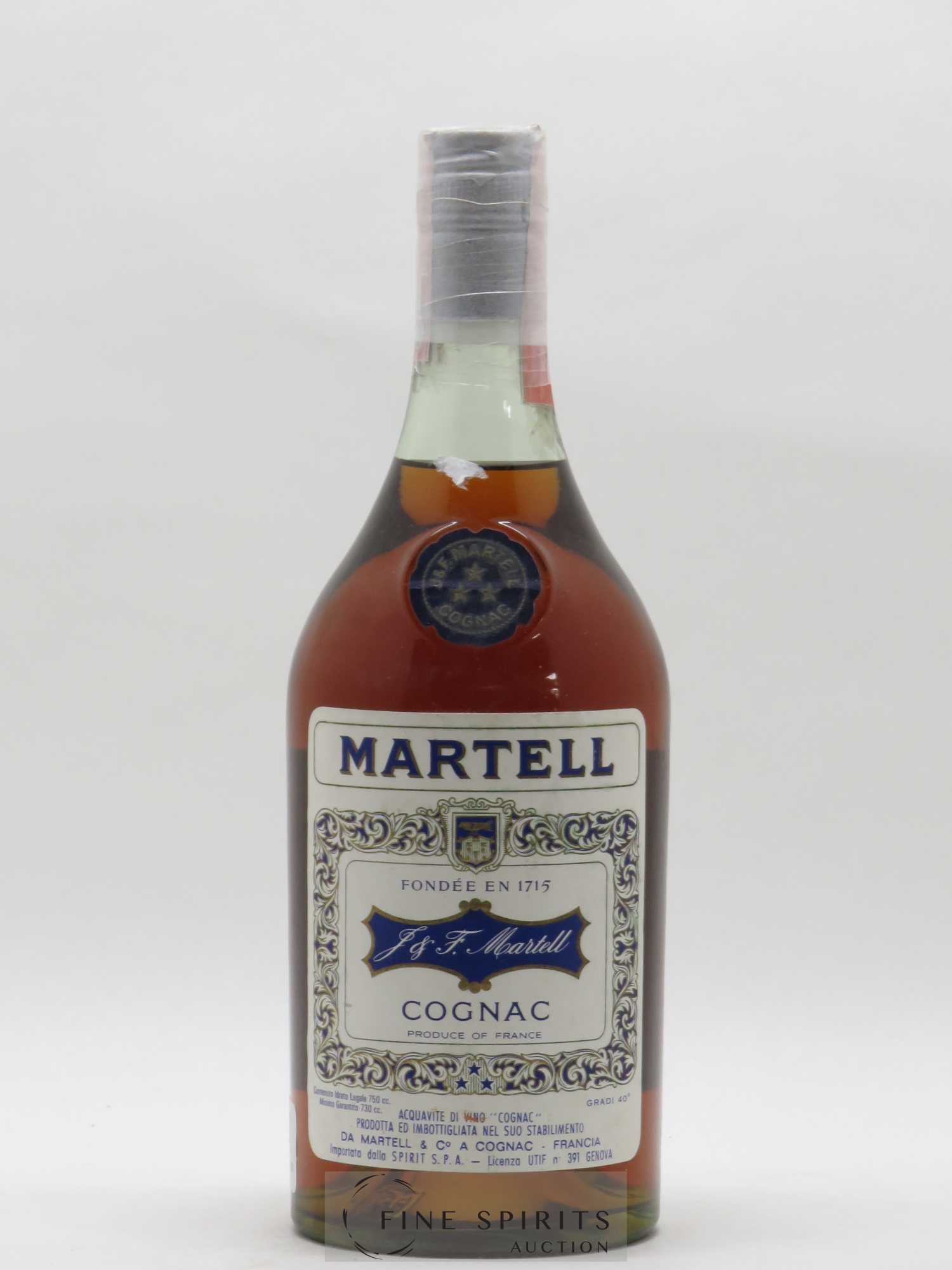 Martell Of. 3 étoiles - Lot de 1 bouteille - 0