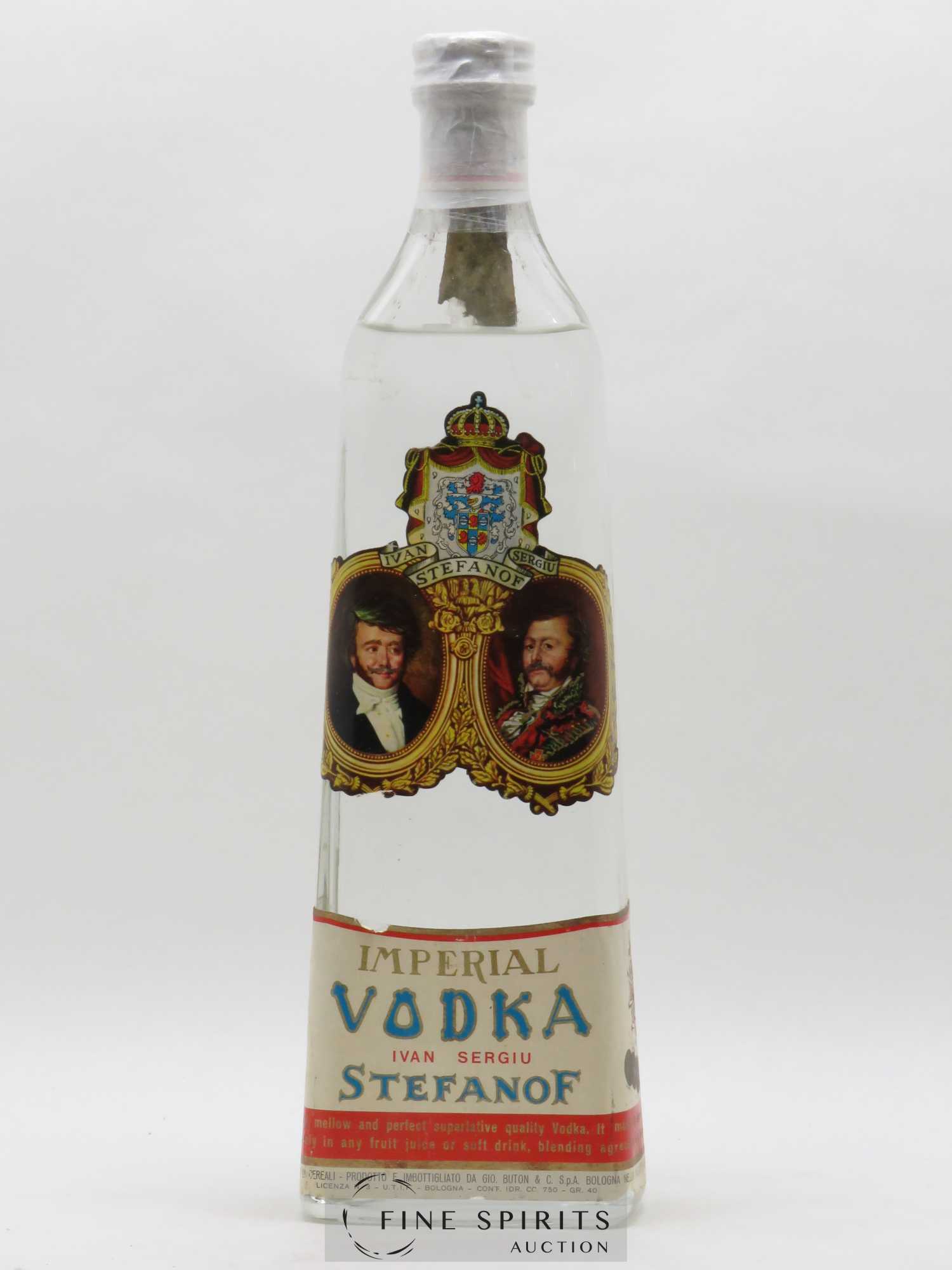 Imperial Vodka Of. Ivan Sergiu Stefanov - Lot de 1 bouteille - 0