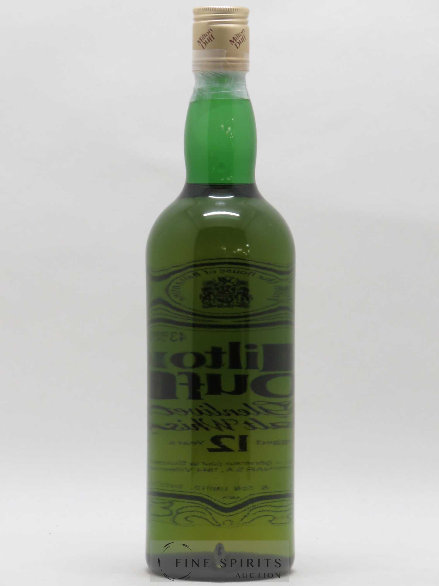 Miltonduff 12 years Of. Green glas label - Lot de 1 bouteille - 2