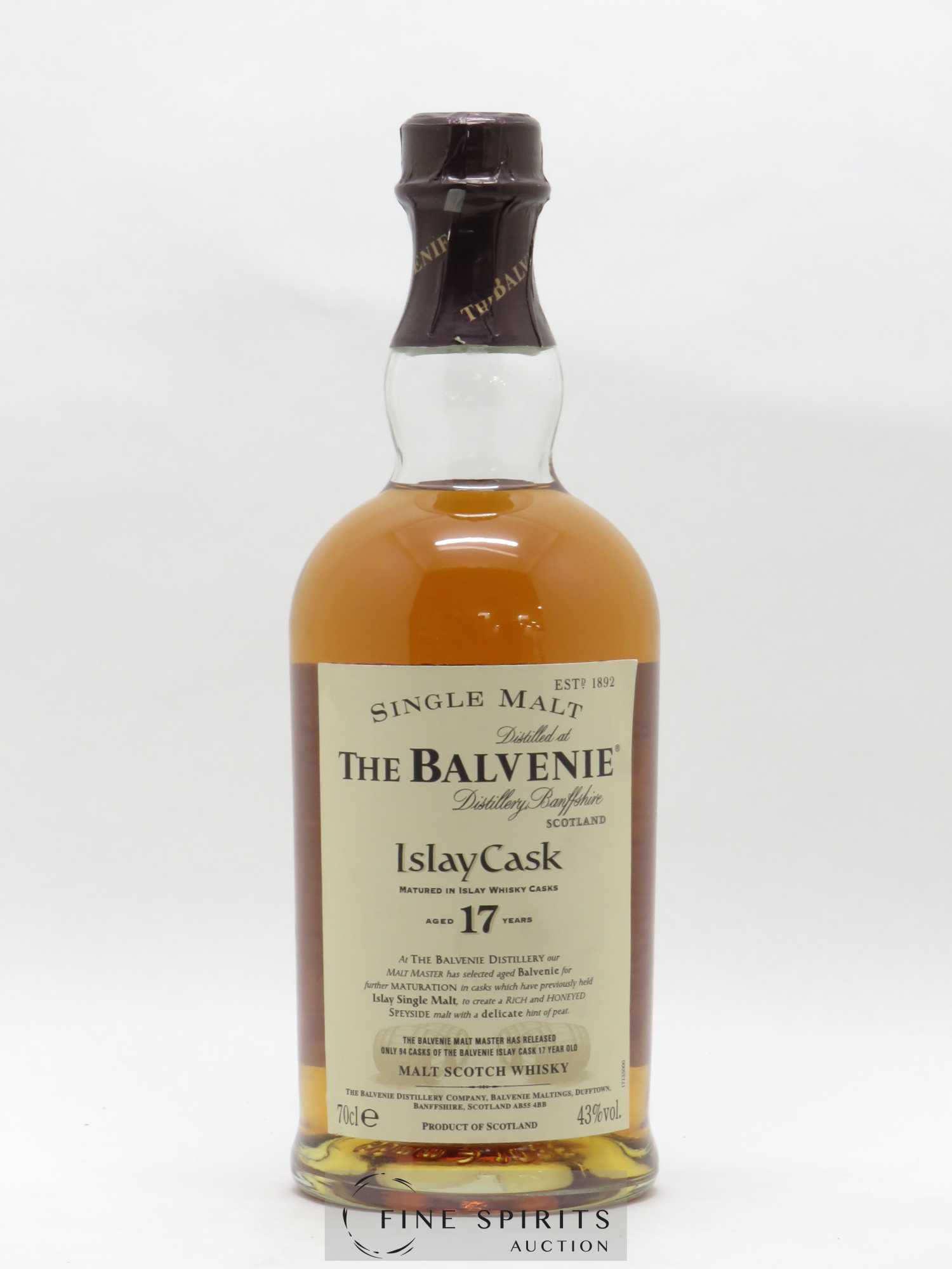 Balvenie (The) 17 years Of. - Lot de 1 bouteille - 1
