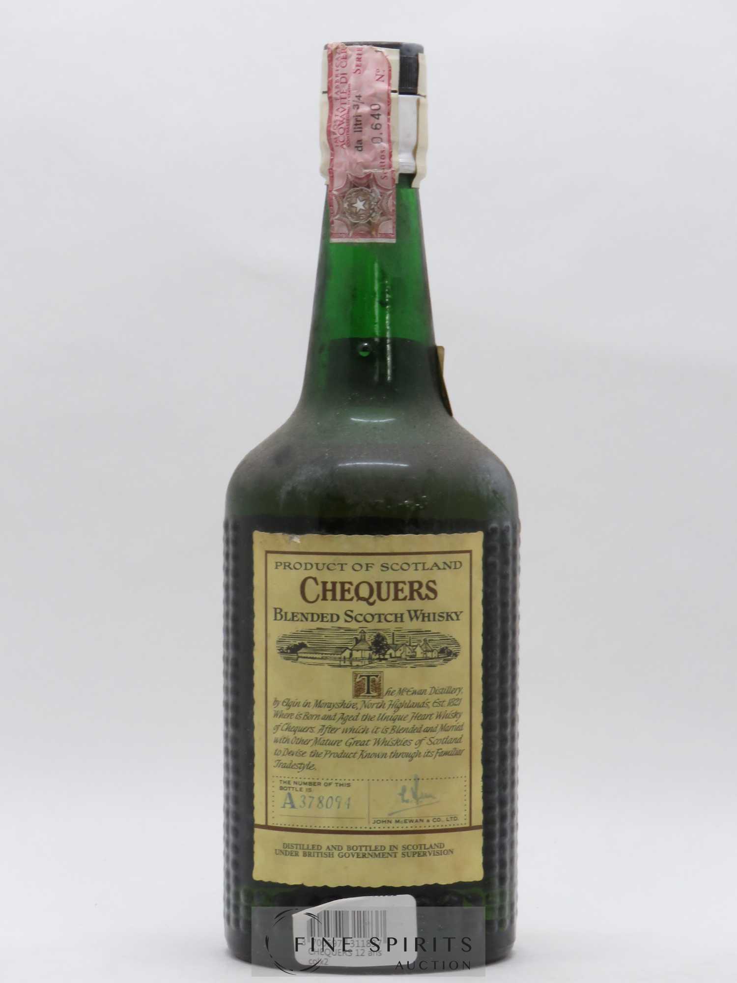 Chequers  12 years Of. the Superb - Posten von 1 Flasche - 1