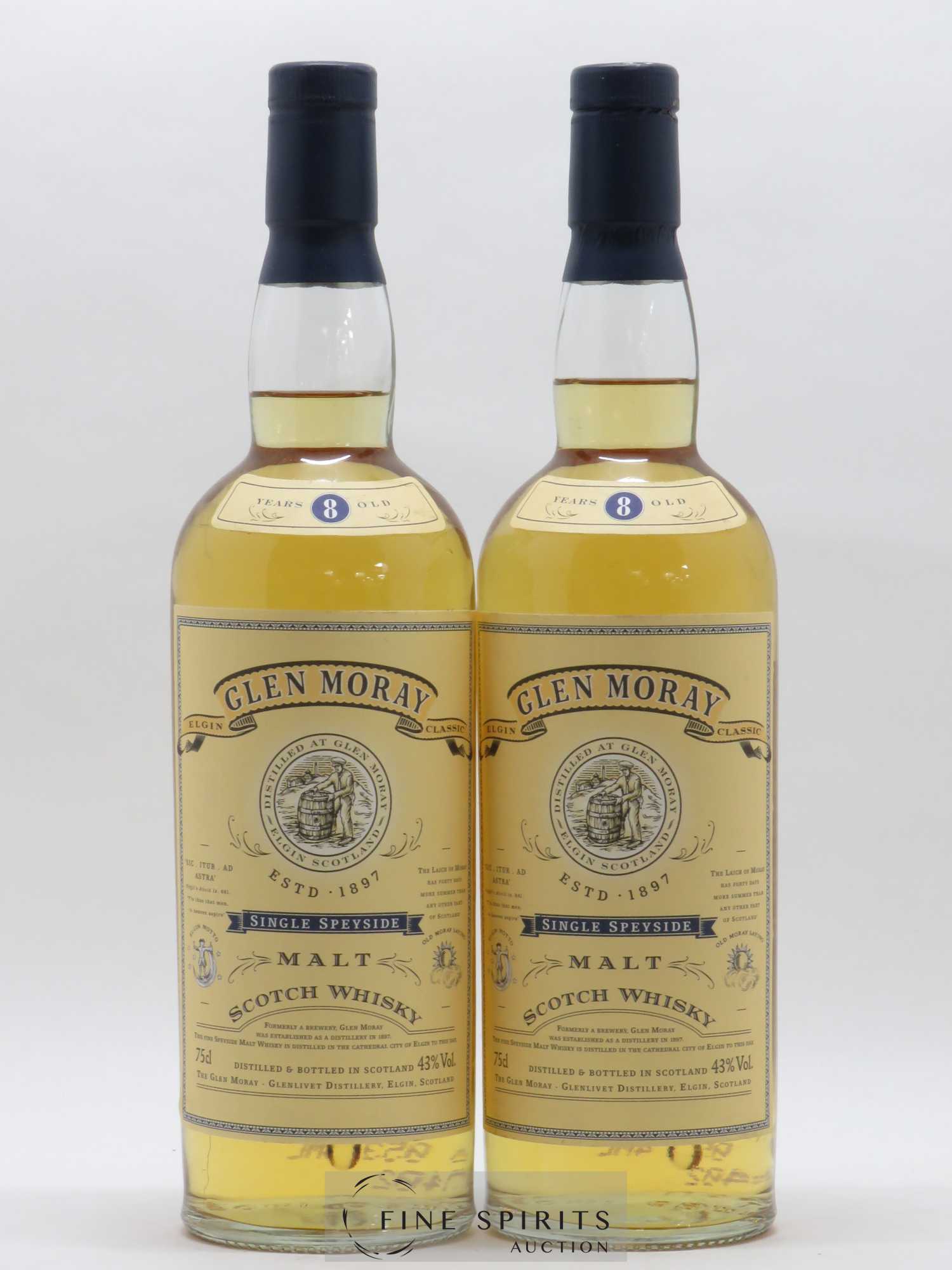 Glen Moray 8 years Of. 43° - Lot de 2 bouteilles - 0