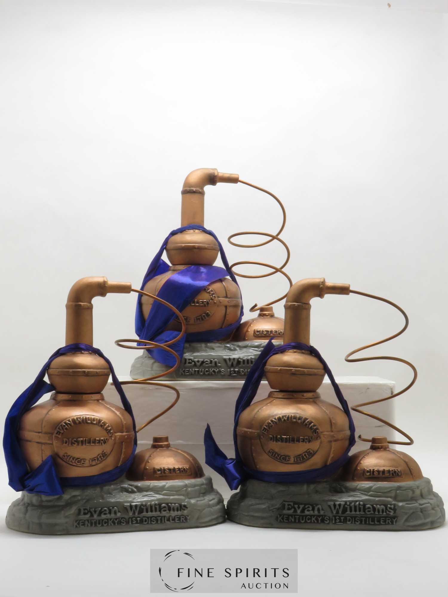 Evan Williams 7 years Of. Copper Still Ceramic - Posten von 3 Flaschen - 0