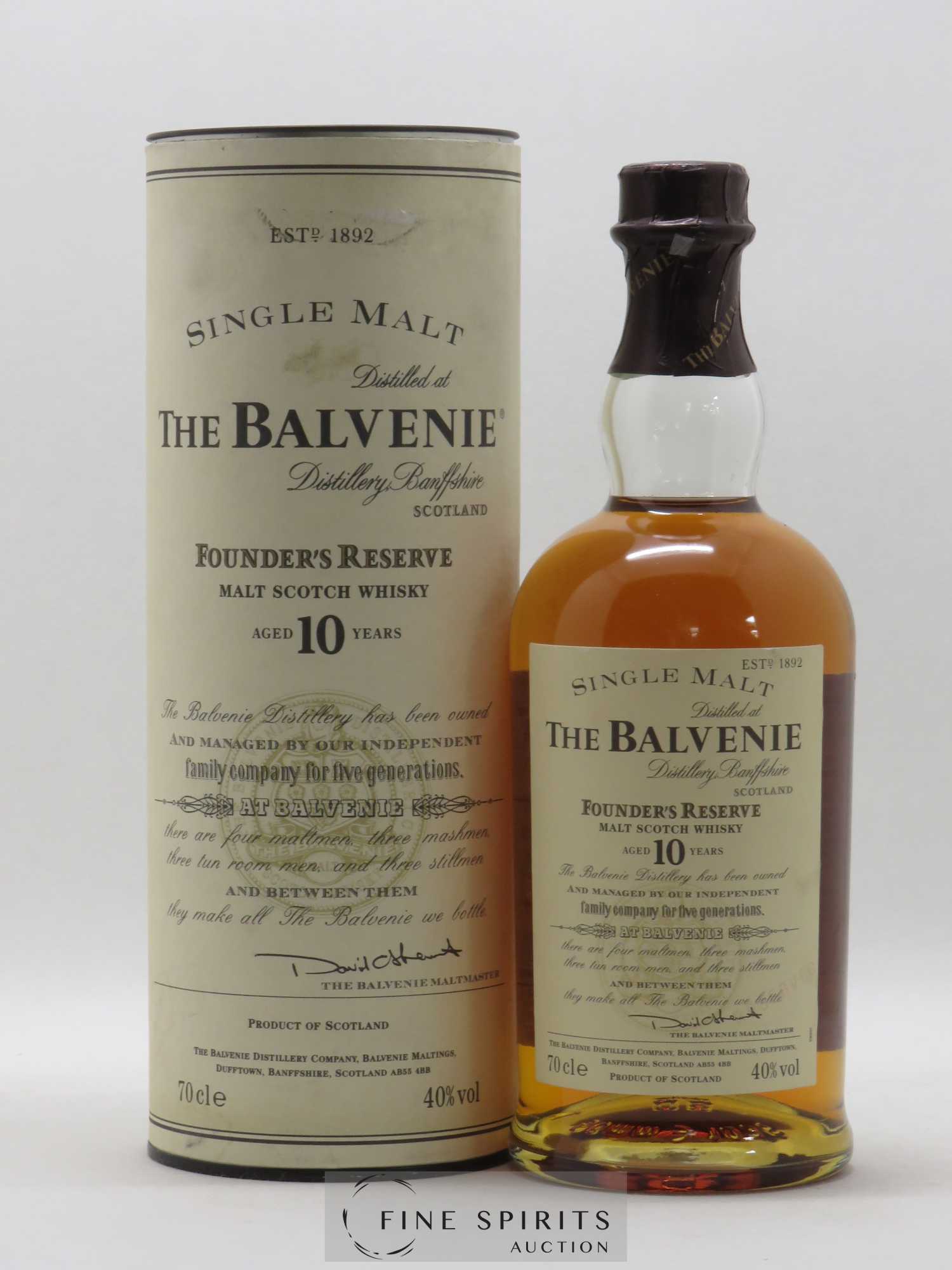 Balvenie 10 years Of. Founder's Reserve (70cl.) - Lot of 1 bottle - 0