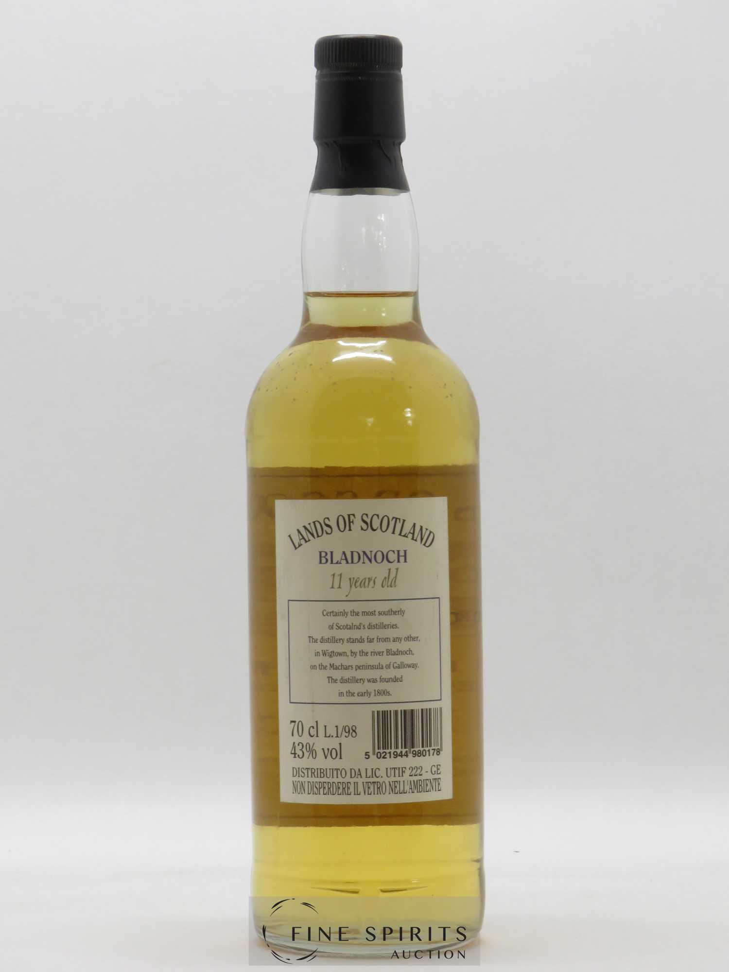 Bladnoch 11 years 1986 Velier Single Cask n°4418 Lands of Scotland - Lot de 1 bouteille - 1