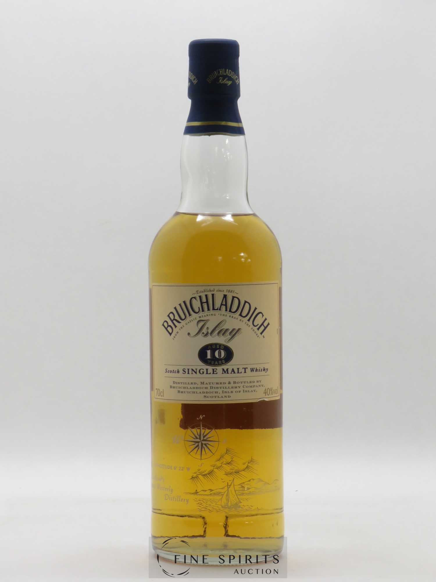 Bruichladdich 10 years Of. Blue Edition Golden Compass - Lot de 1 bouteille - 1