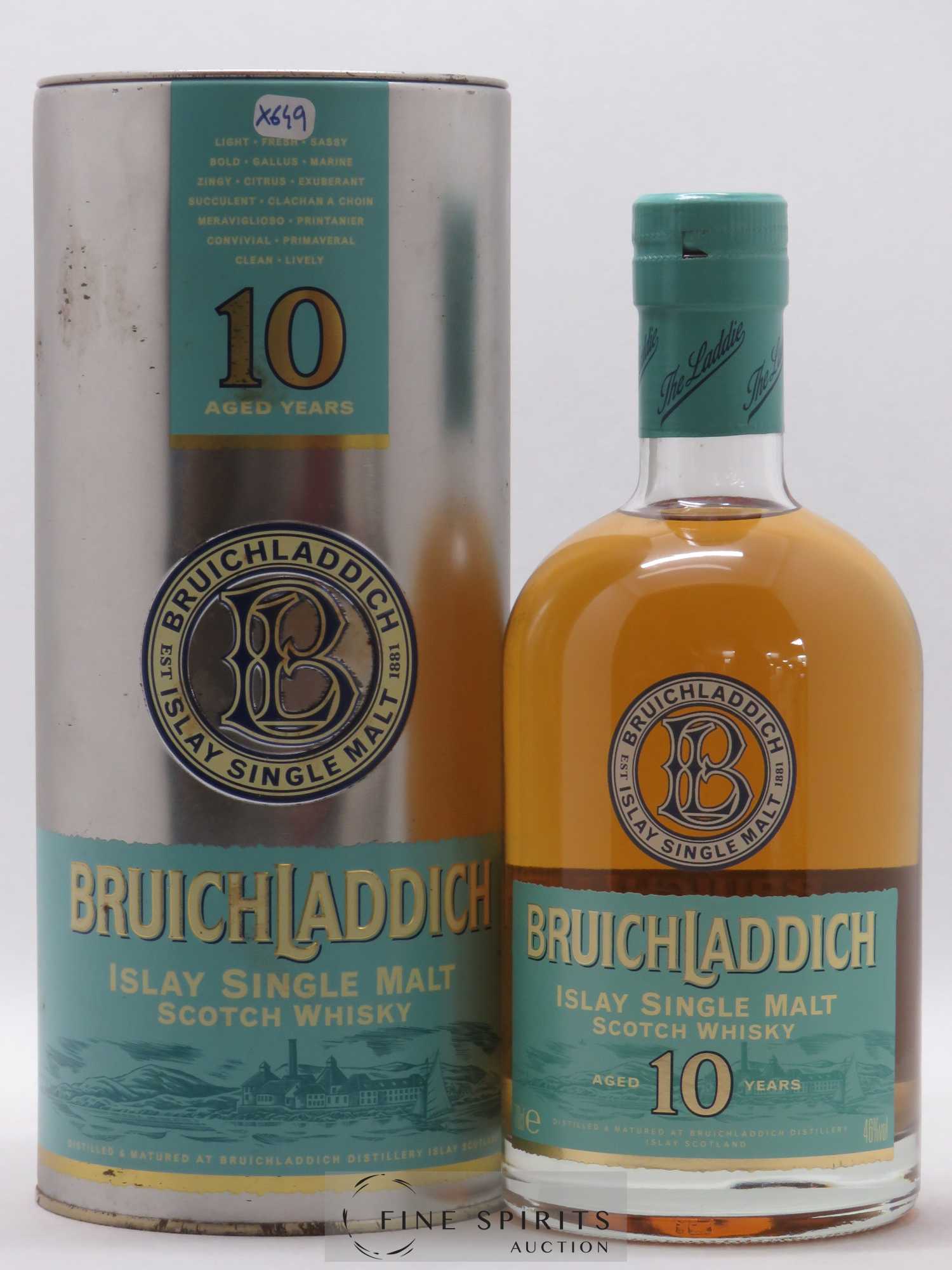 Bruichladdich 10 years Of. First Edition - Lot de 1 bouteille - 0