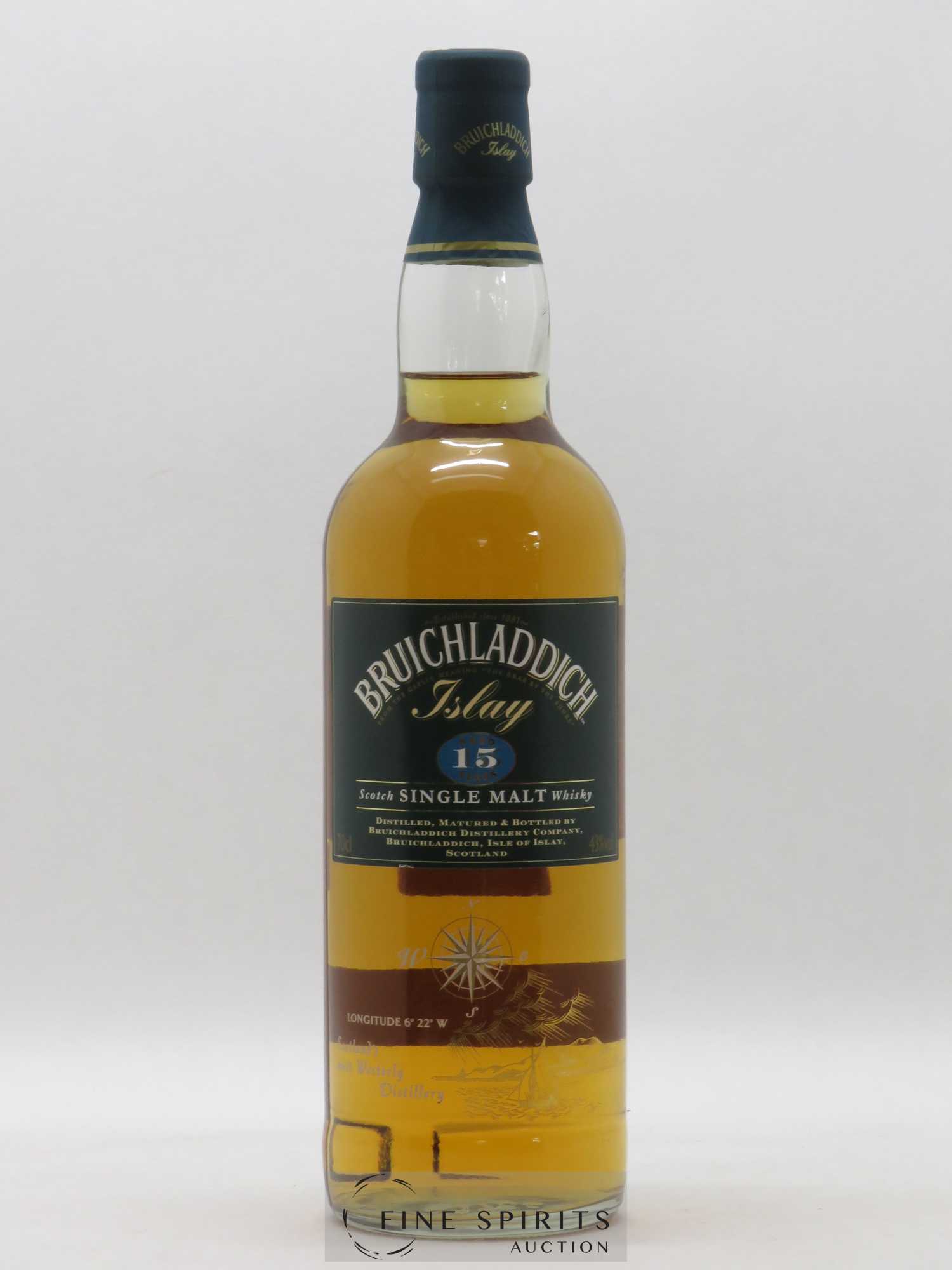 Bruichladdich 15 years Of. Green Edition Golden Compass - Lot de 1 bouteille - 1