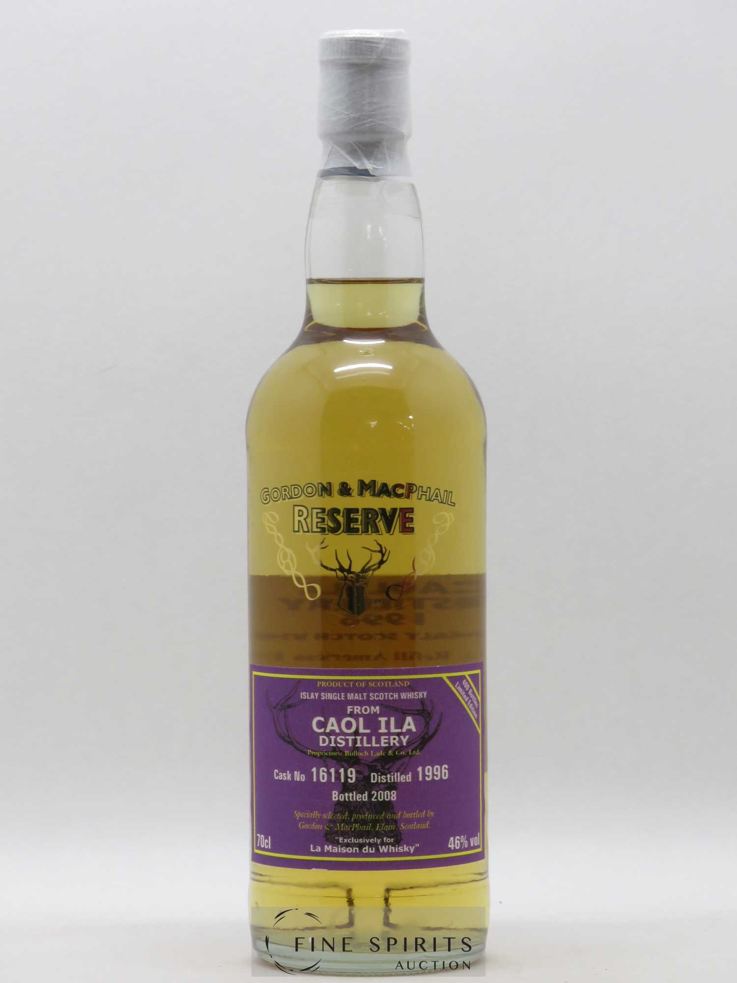 Caol Ila 1996 Gordon & MacPhail Single Cask n°16119 Limited Edition 400 Bottles LMDW Reserve - Lot de 1 bouteille - 1