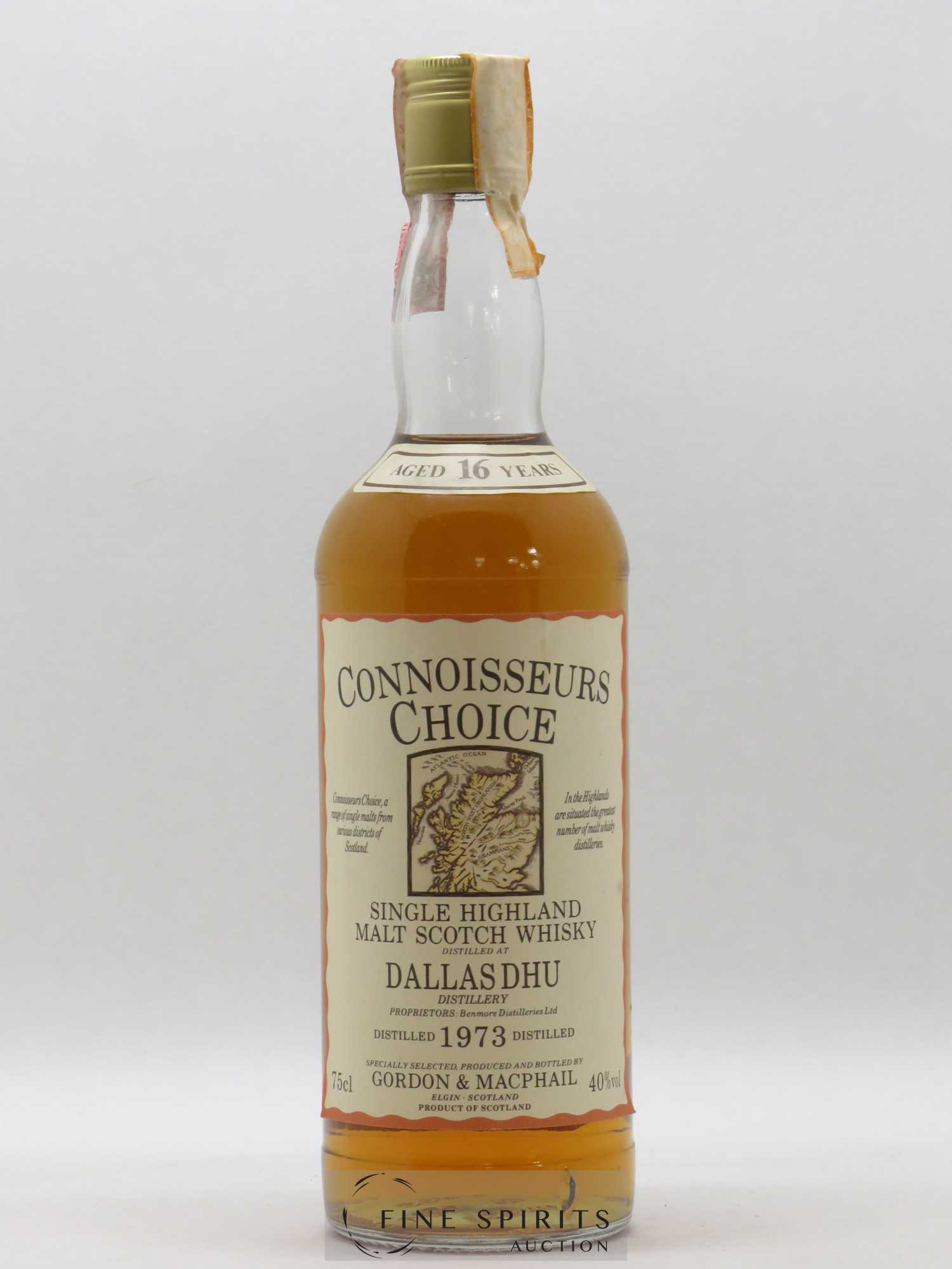 Dallas Dhu 16 years 1973 Gordon & MacPhail Old Map Label Connoisseurs Choice - Lot de 1 bouteille - 1