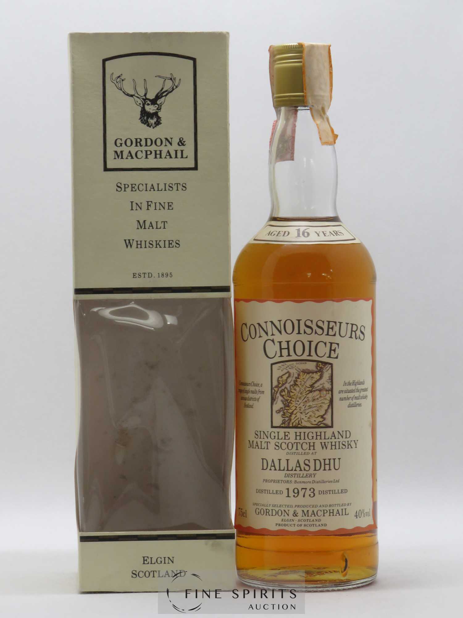 Dallas Dhu 16 years 1973 Gordon & MacPhail Old Map Label Connoisseurs Choice - Lot de 1 bouteille - 0
