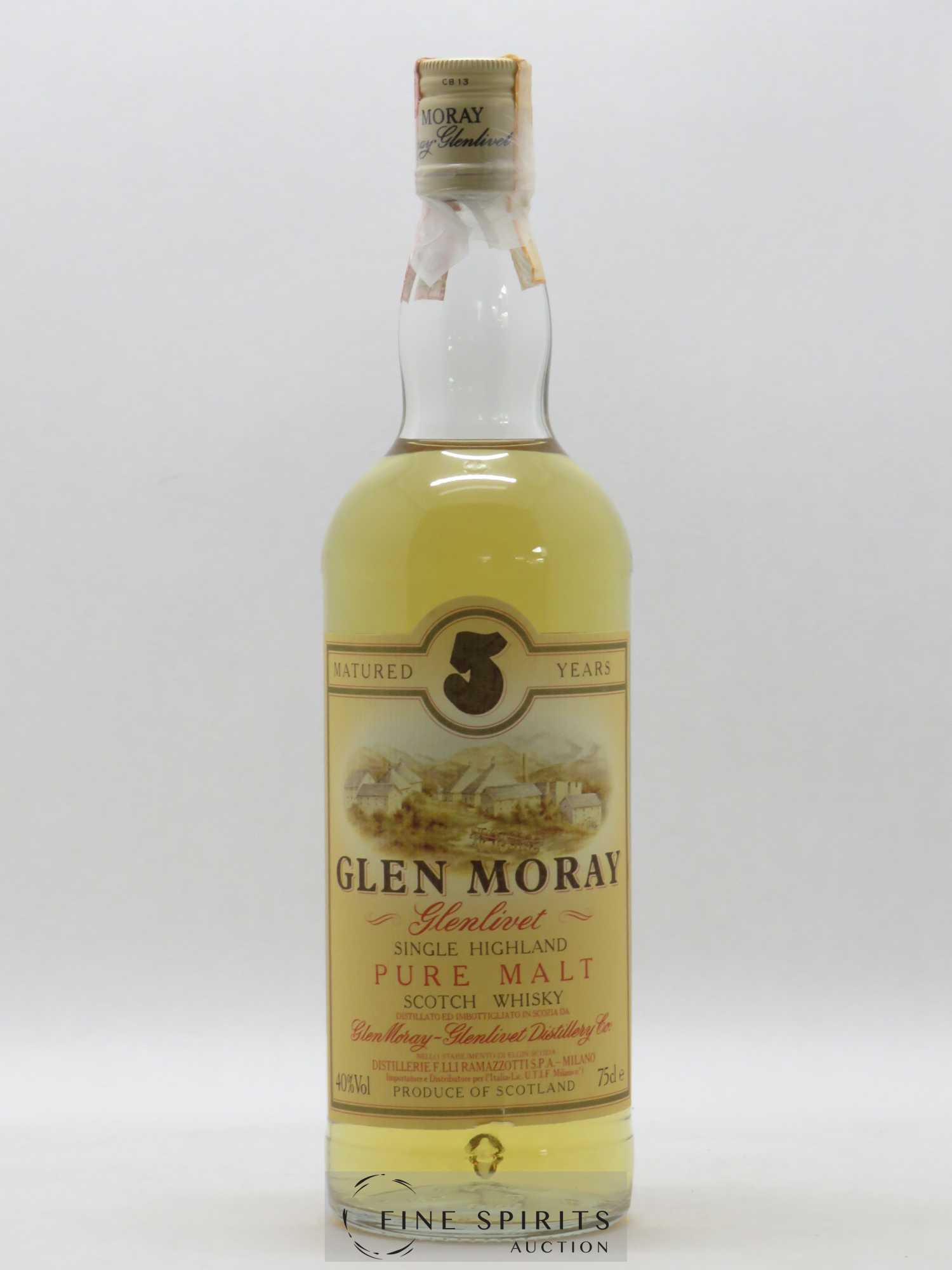 Glen Moray 5 years Of. F.lli Ramazotti SPAMilano Glenlivet Single Highland Pure Malt (senza prezzo di riserva) - Lotto di 1 bottiglia - 1