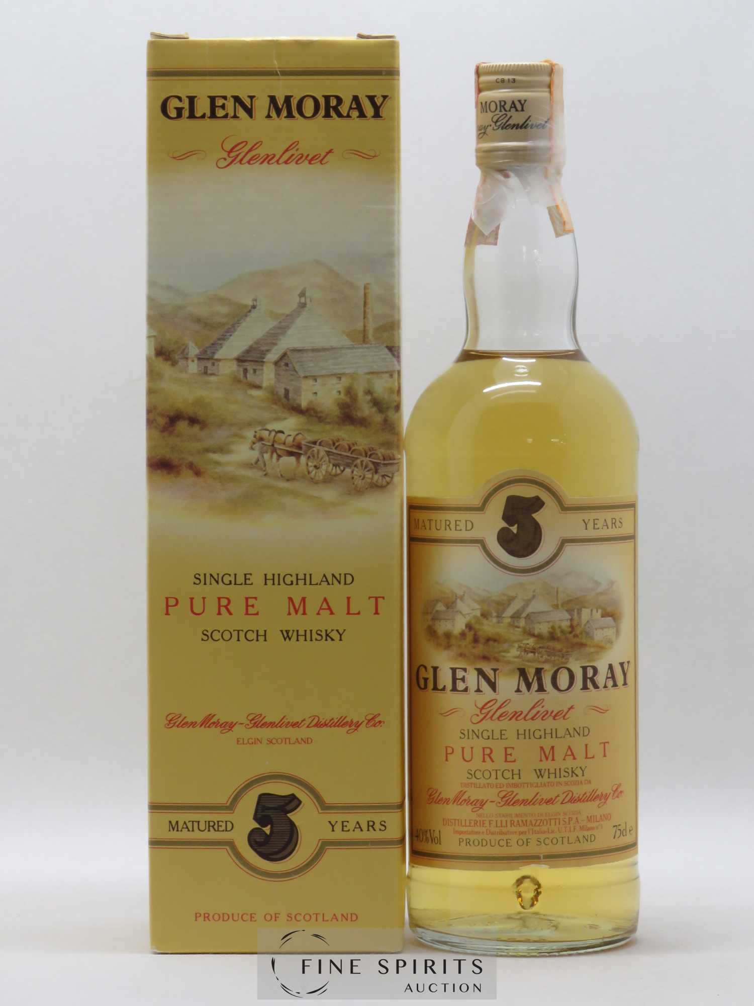 Glen Moray 5 years Of. F.lli Ramazotti SPAMilano Glenlivet Single Highland Pure Malt (senza prezzo di riserva) - Lotto di 1 bottiglia - 0