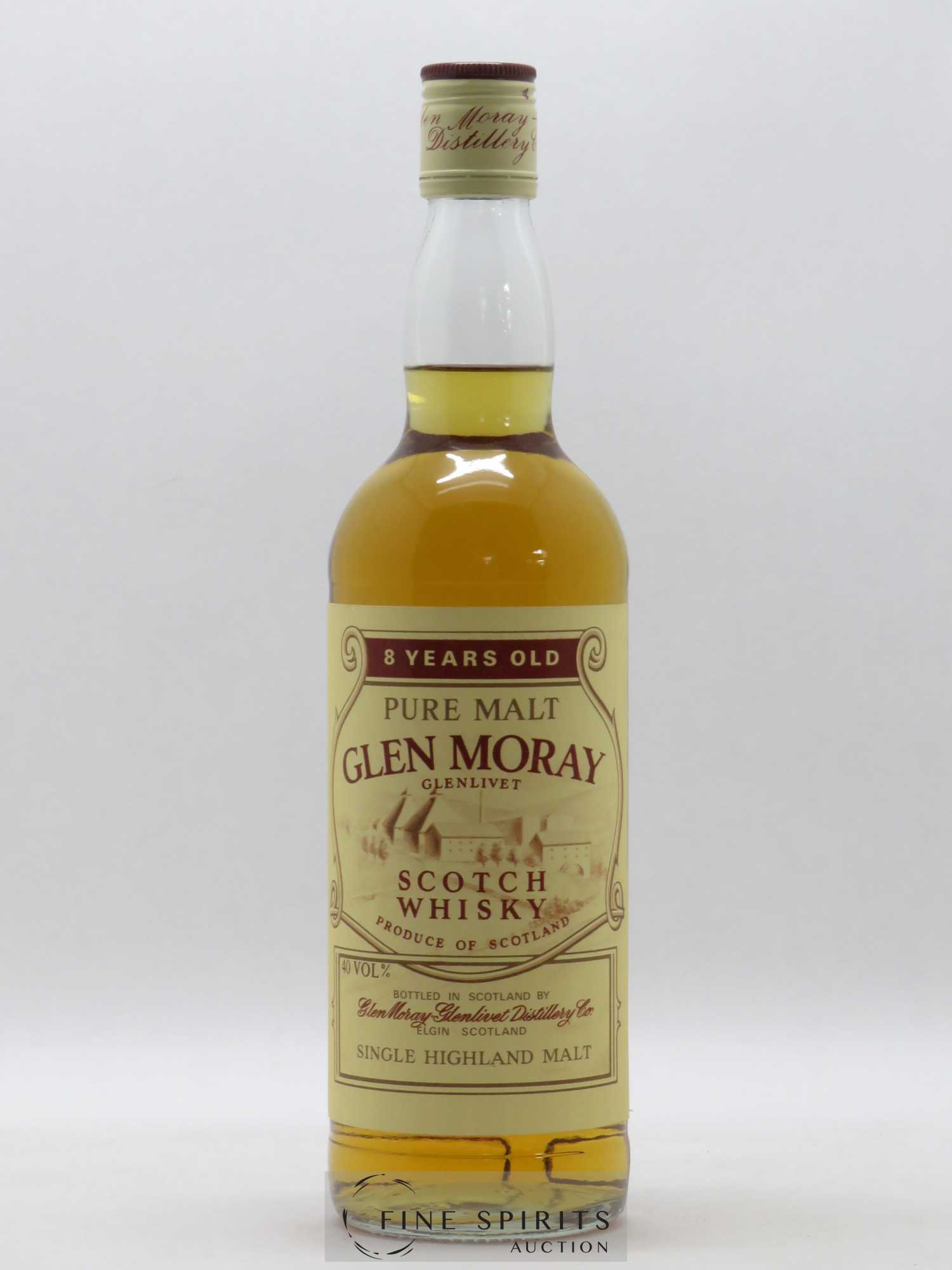 Glen Moray 8 years Of. C Hertzberg Import Glenlivet Pure Malt - Lot of 1 bottle - 1
