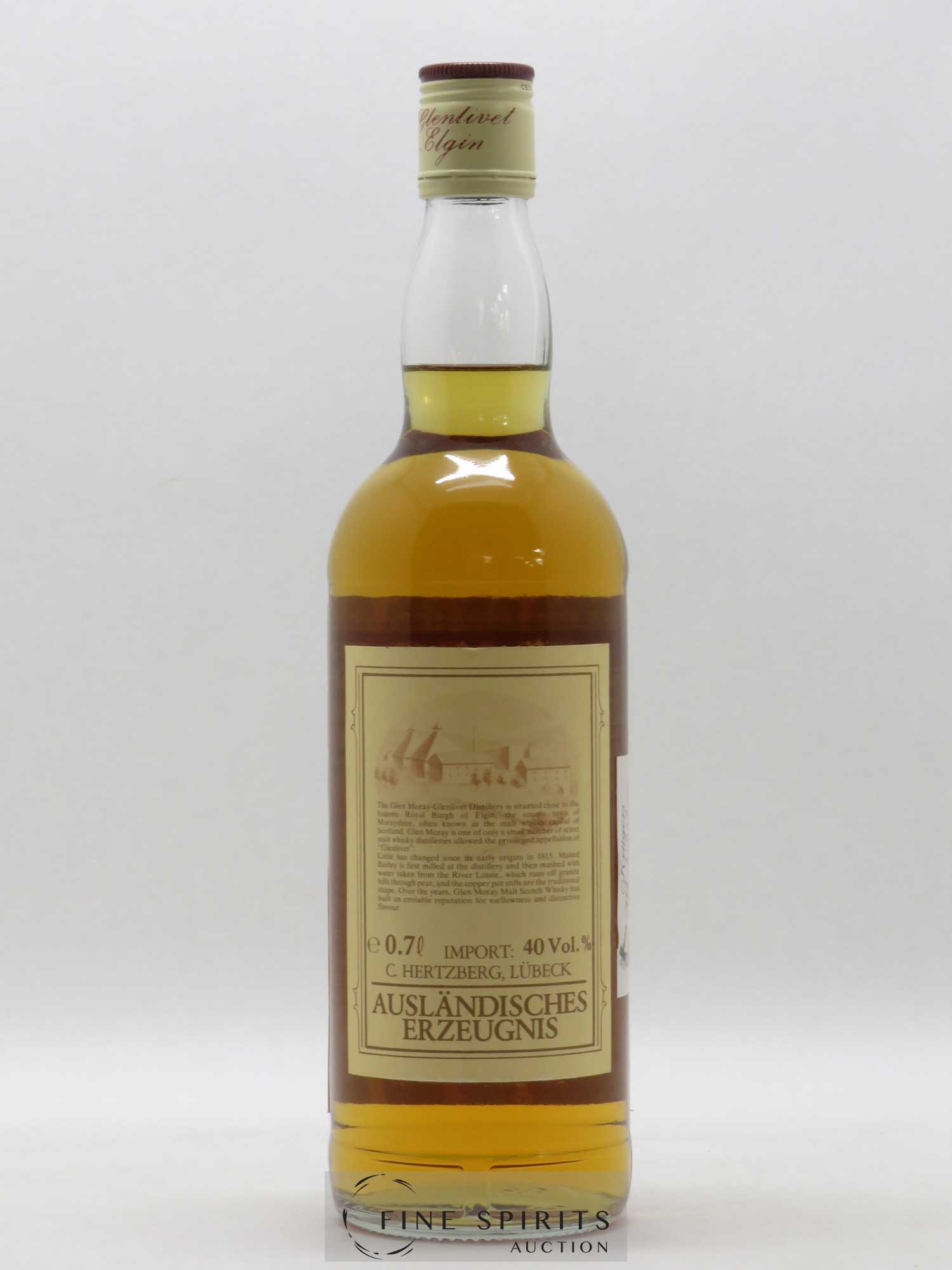 Glen Moray 8 years Of. C Hertzberg Import Glenlivet Pure Malt - Lot of 1 bottle - 2