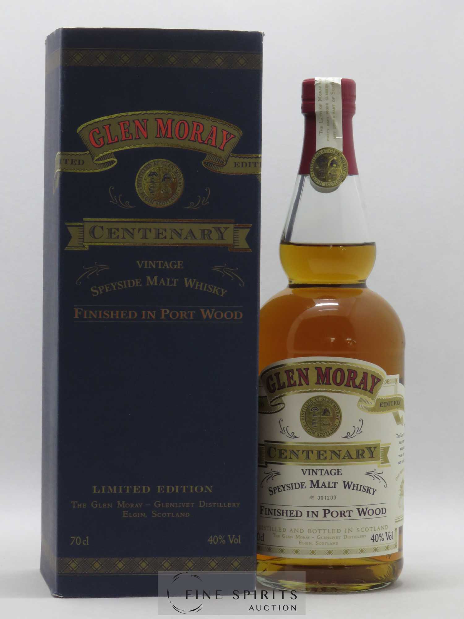 Glen Moray Of. Finished in Port Wood Limited Edition Centenary Vintage 1976-1979 - Lot de 1 bouteille - 0