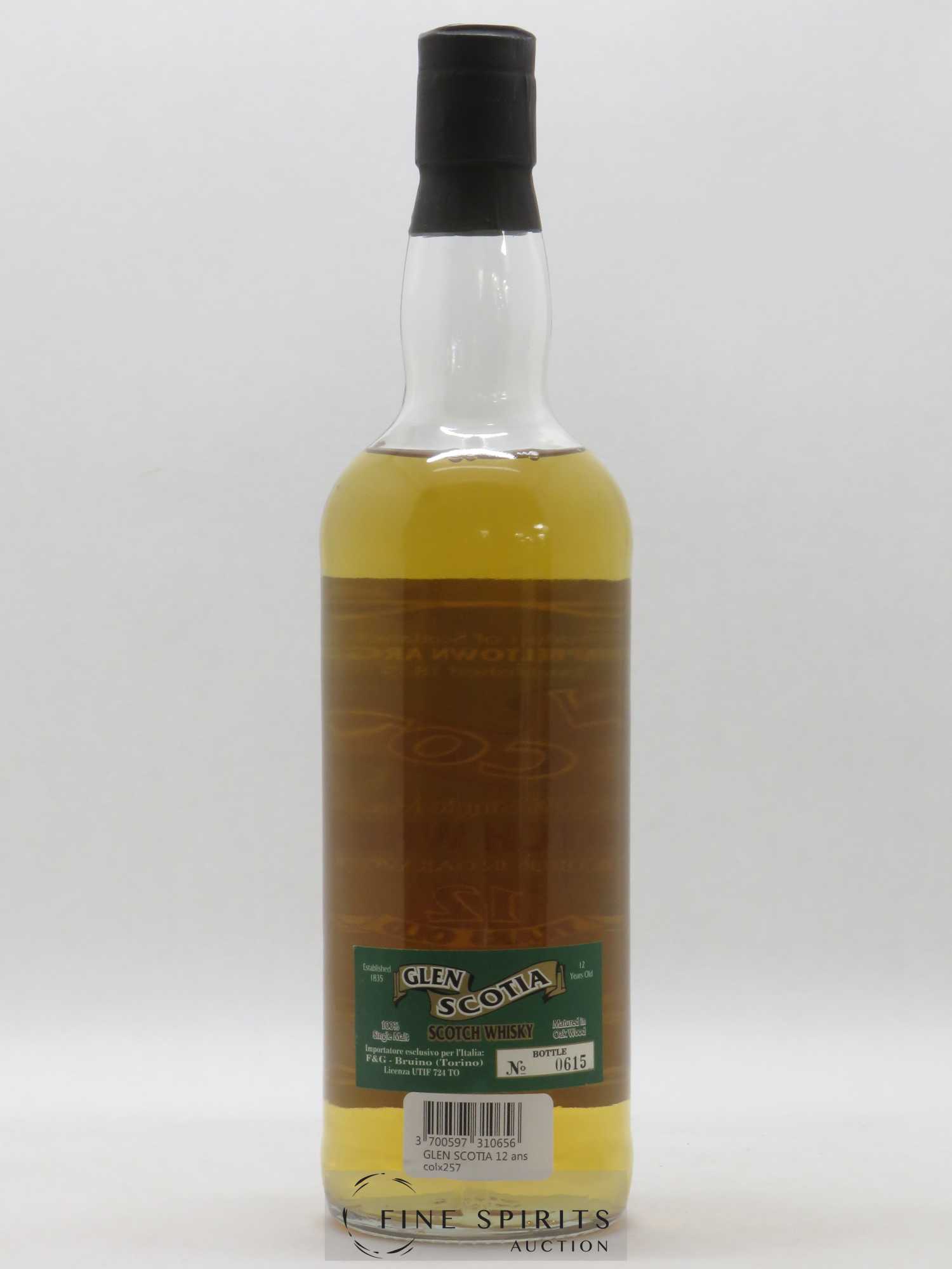 Glen Scotia 12 years Of. A. Gillies & Co Limited Edition F&G Bruino Torino Full Proof - Lot de 1 bouteille - 1