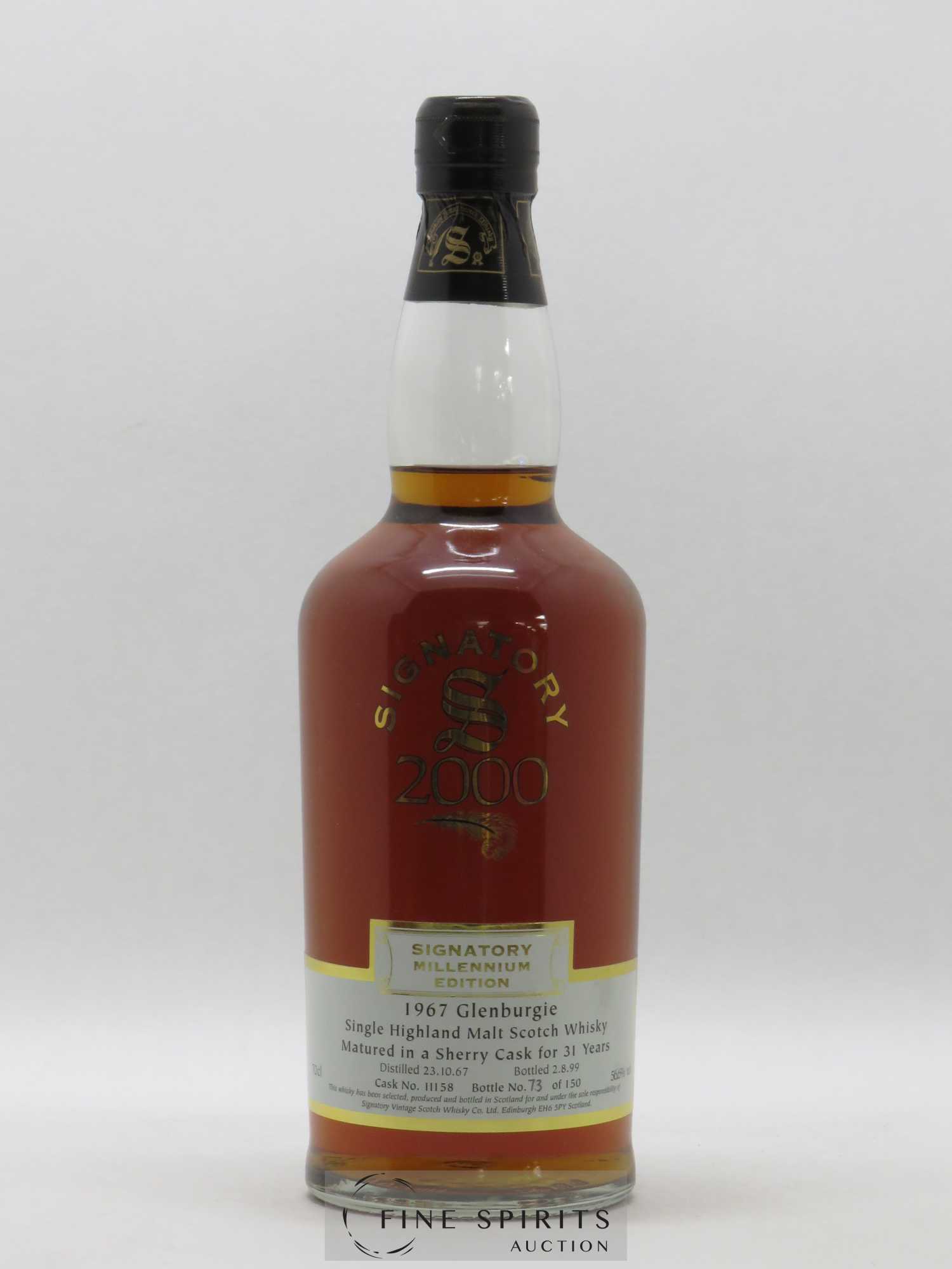 Glenburgie 31 years 1967 Signatory Vintage Single Sherry Cask n°11158 Limited Edition 150 Bottles Millennium Edition - Lot de 1 bouteille - 1