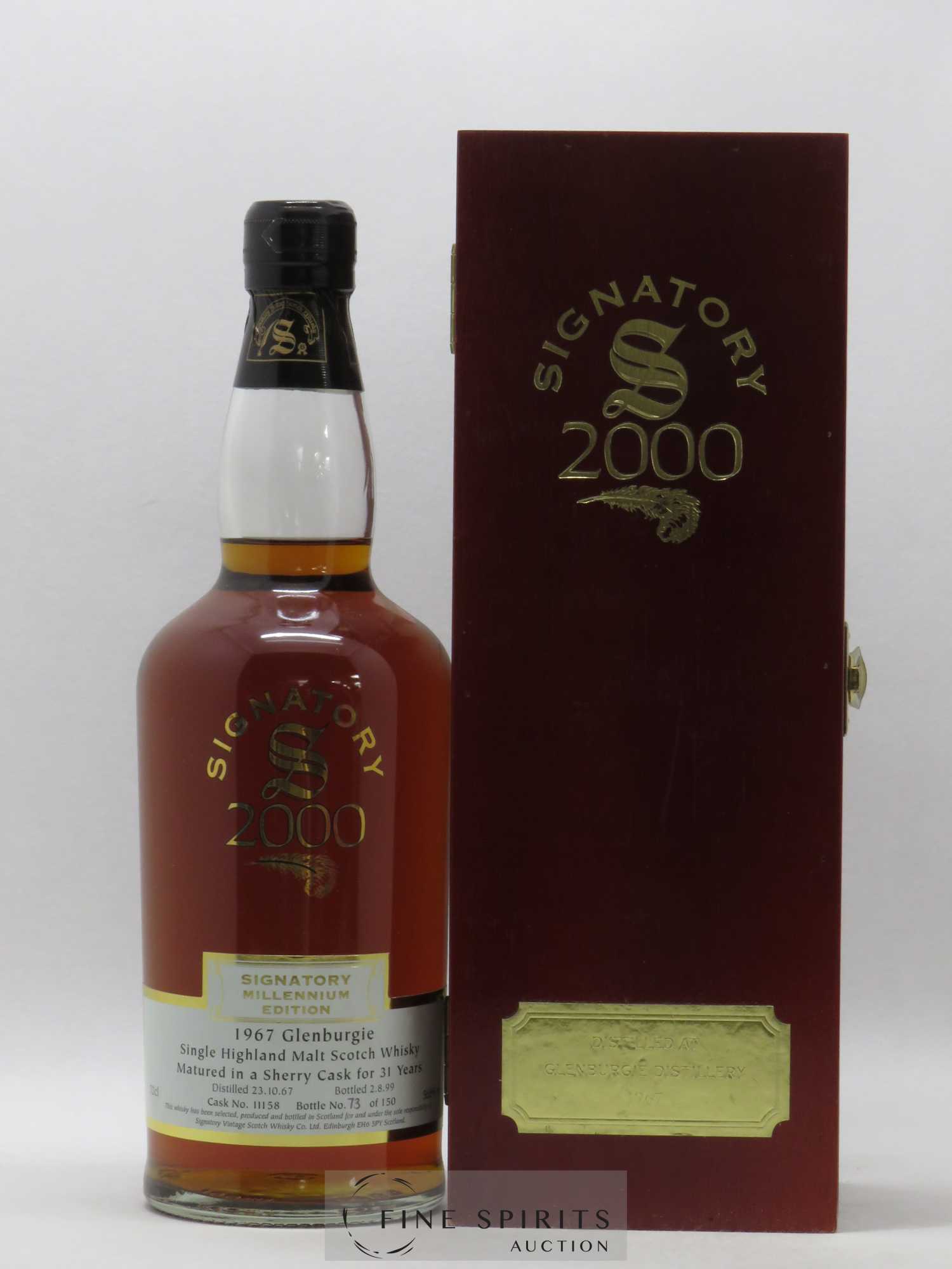 Glenburgie 31 years 1967 Signatory Vintage Single Sherry Cask n°11158 Limited Edition 150 Bottles Millennium Edition - Lot de 1 bouteille - 0