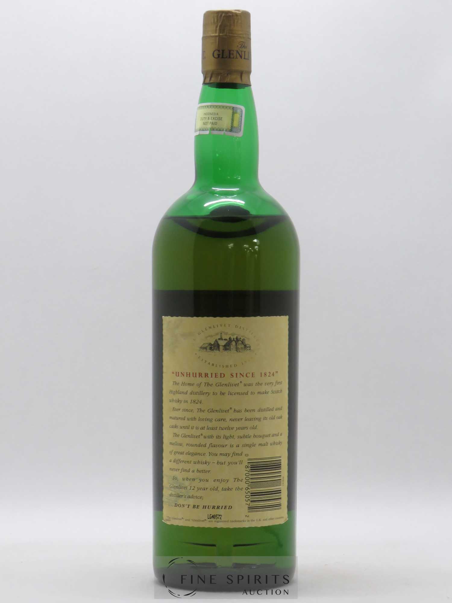 Glenlivet 12 years Of. Unhurried Since 1824 DFS Golden ThistlePure Single Malt Scotch Whisky - Lot de 1 bouteille - 2