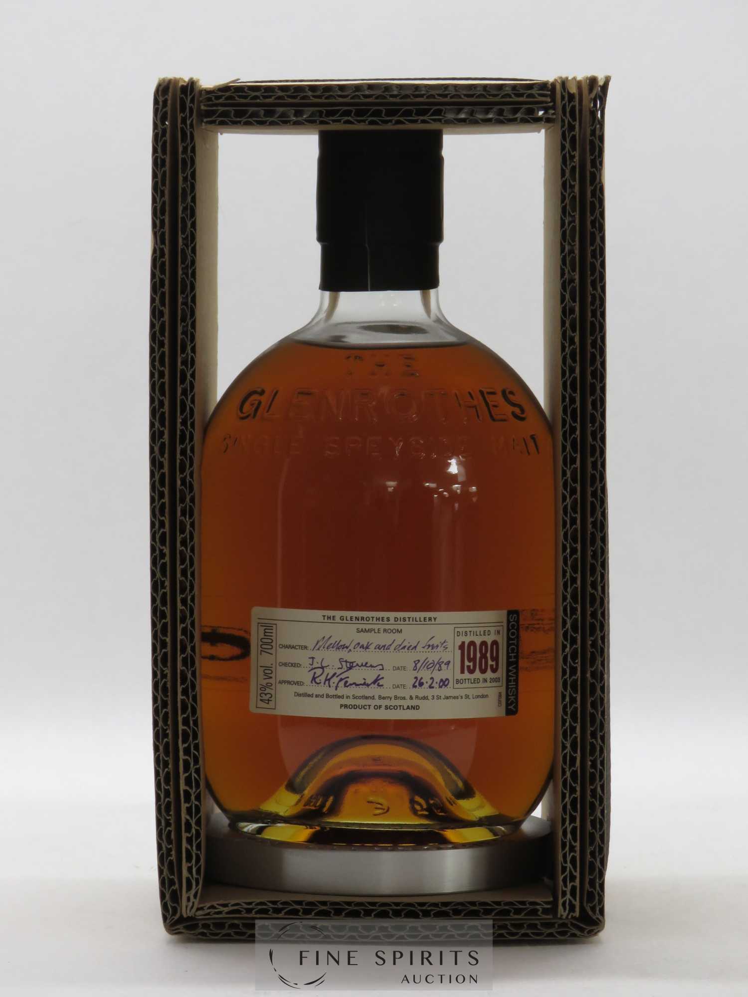 Glenrothes 1989 Of. Berry Bros & Rudd bottled in 2003 Sample Room - Lot de 1 bouteille - 0