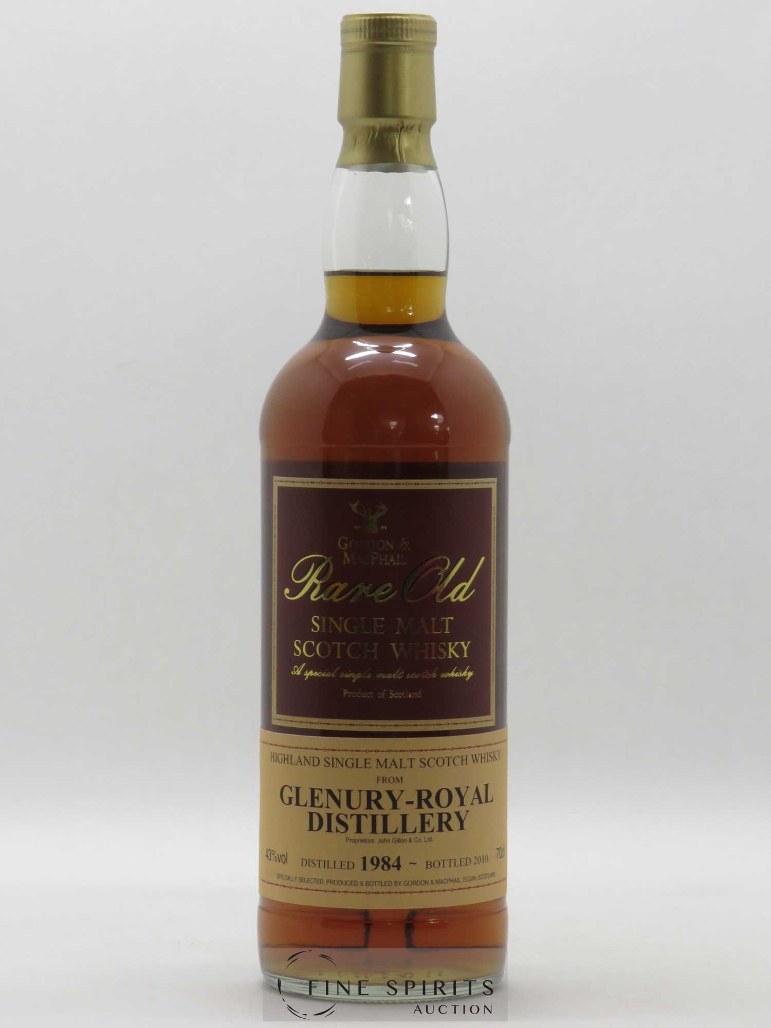 Glenury Royal 1984 Gordon & MacPhail Refill Sherry Butt John Gillon & Co Ltd Rare Old - Lot de 1 bouteille - 1