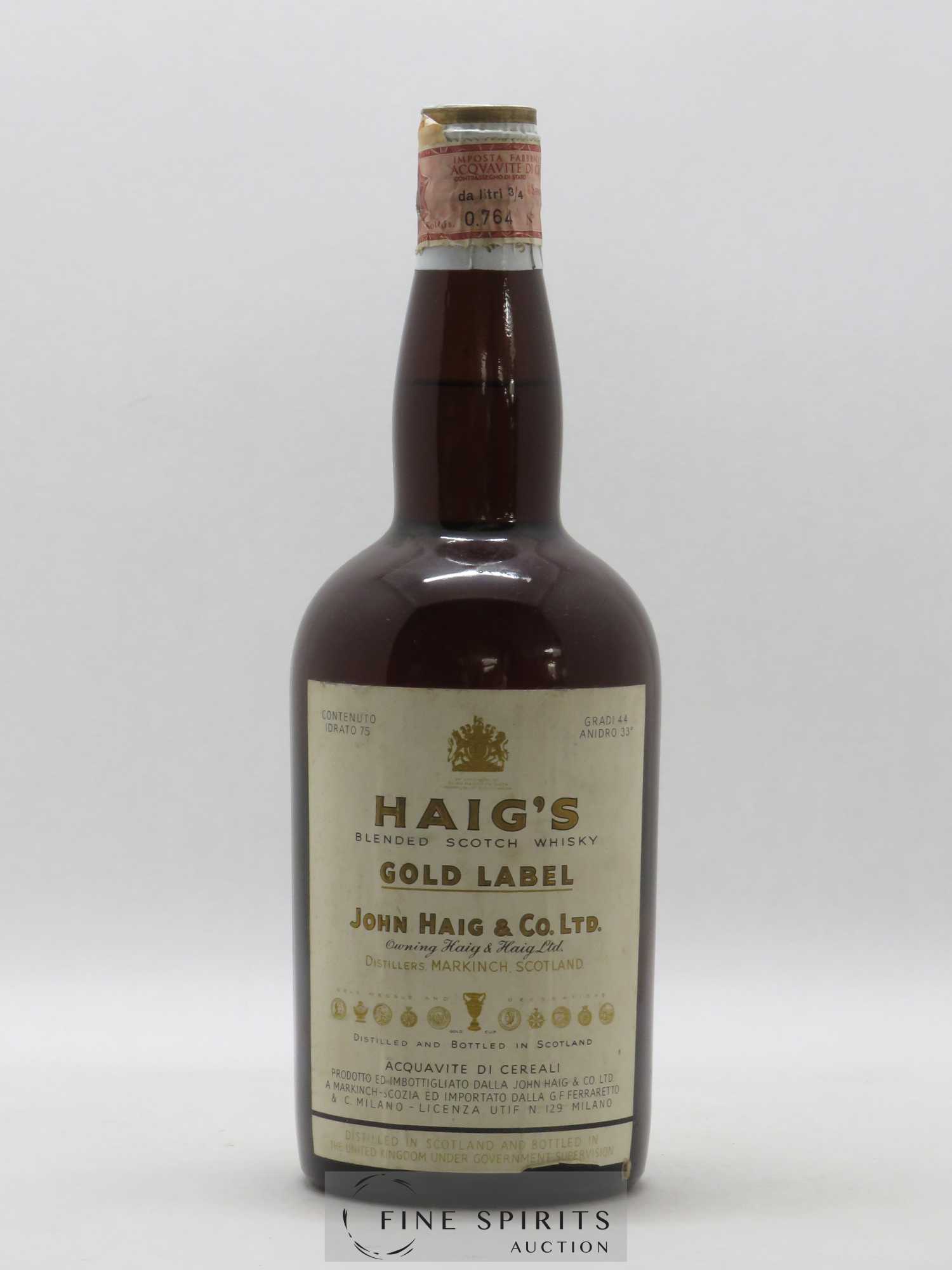 Haig Of. Owning Haig & Haig Ltd Spring Cap Gold Label Blended Scotch Whisky - Lot of 1 bottle - 0