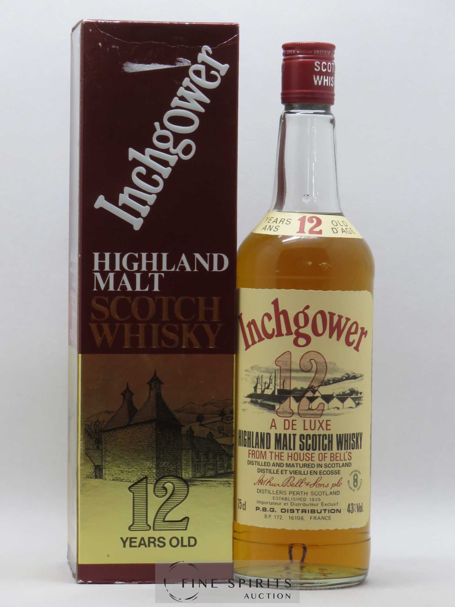 Inchgower 12 years Of. From The House of Bell's P.B.G Distribution A Deluxe Highland Malt Scotch Whisky - Lot of 1 bottle - 0