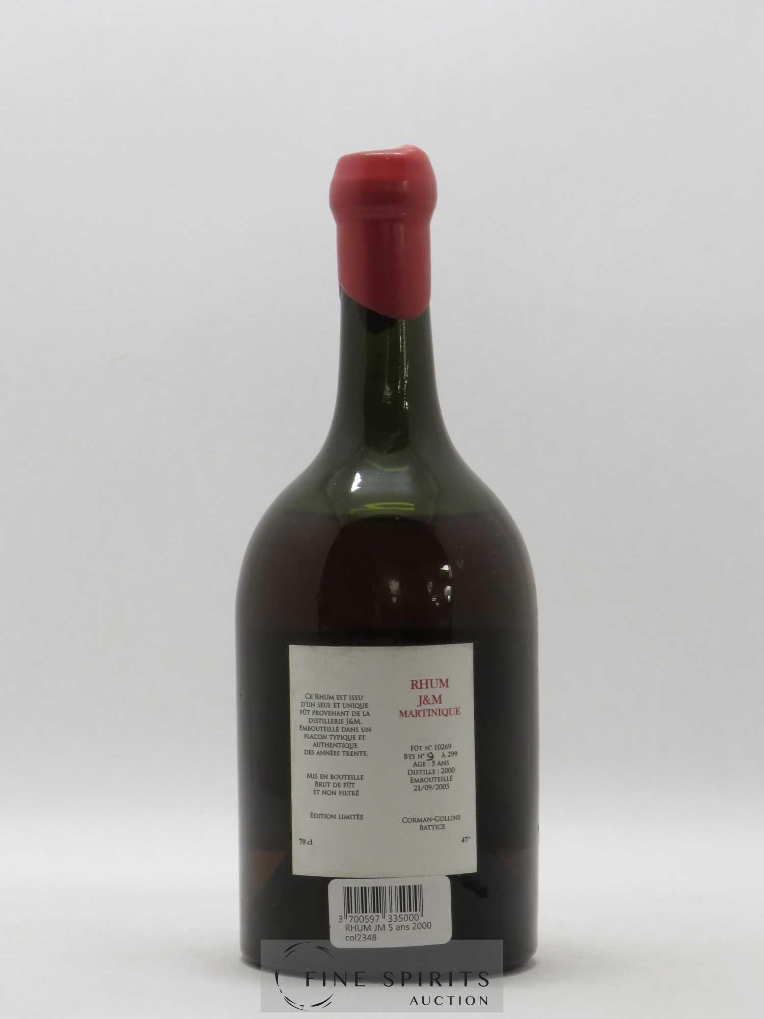 J.M 5 years 2000 Of. Single Cask n°10259 Limited Edition 299 Bottles C.Collins Heritier Crassous de Médeuil - Lot de 1 bouteille - 1
