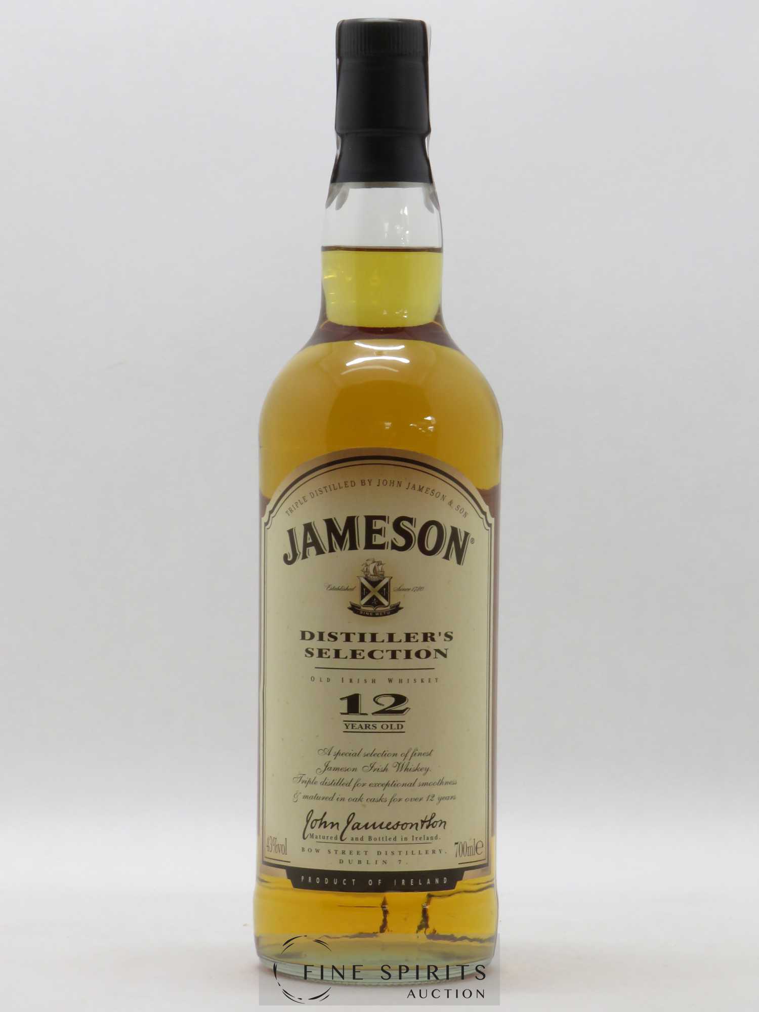 Jameson 12 years Of. Bow Street Distillery Distiller's Selection - Lotto di 1 bottiglia - 1